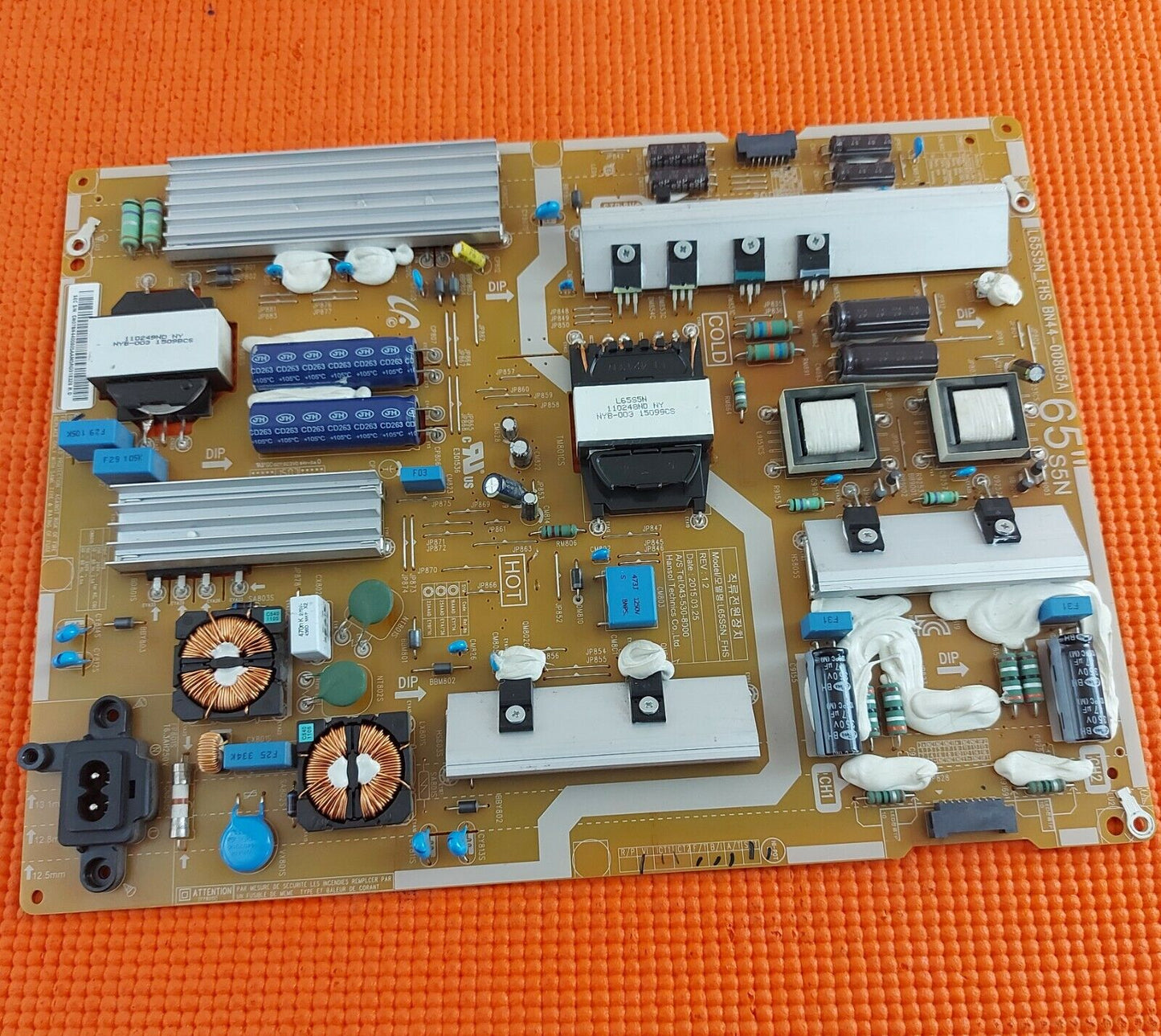 POWER BOARD FOR SAMSUNG UE65JU6000K UE60JU6000K LED TVs BN44-00805A L65S5N_FHS