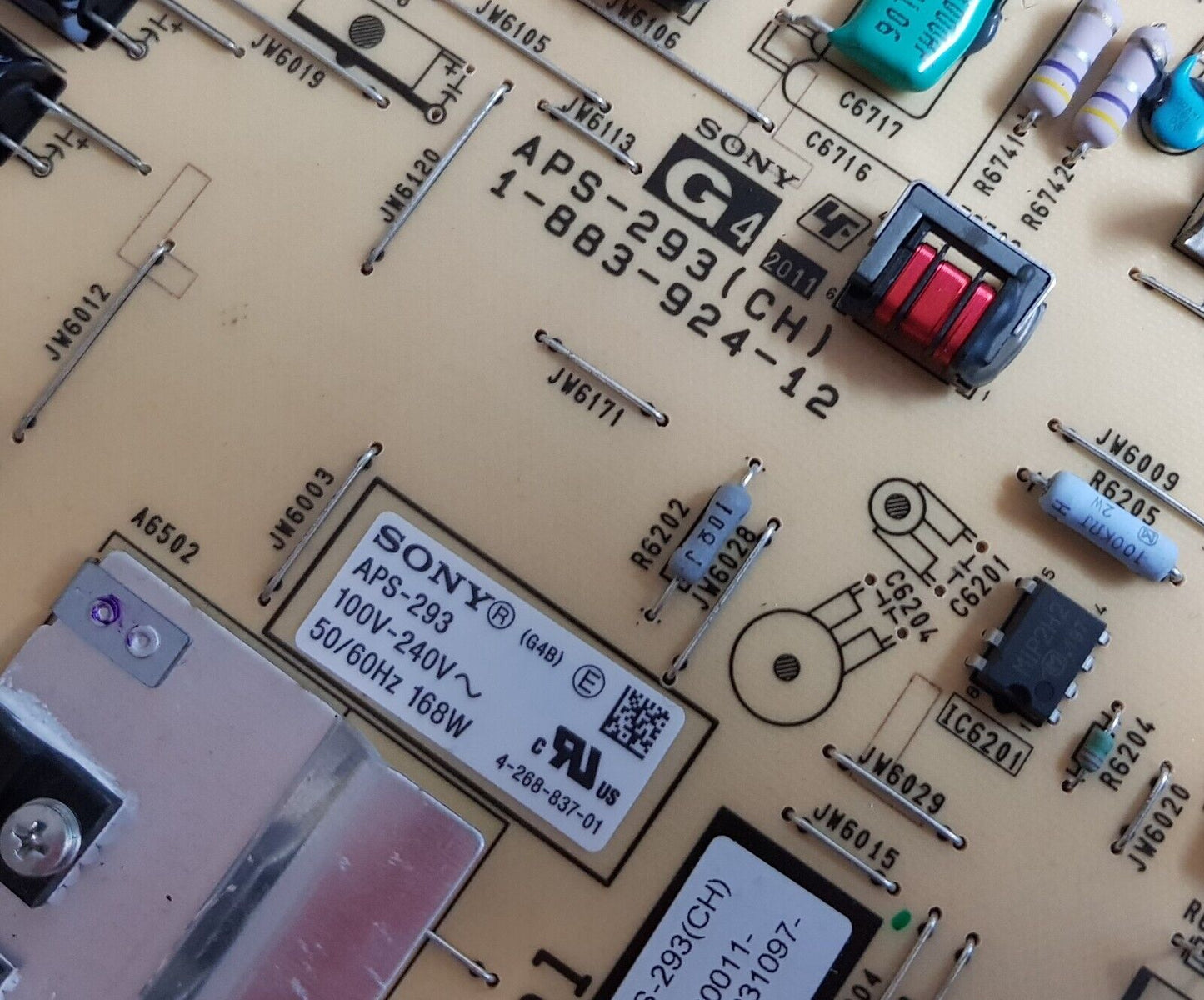 POWER SUPPLY BOARD FOR SONY KDL-40EX723 40" TV APS-293 CH 1-883-924-12 147430011