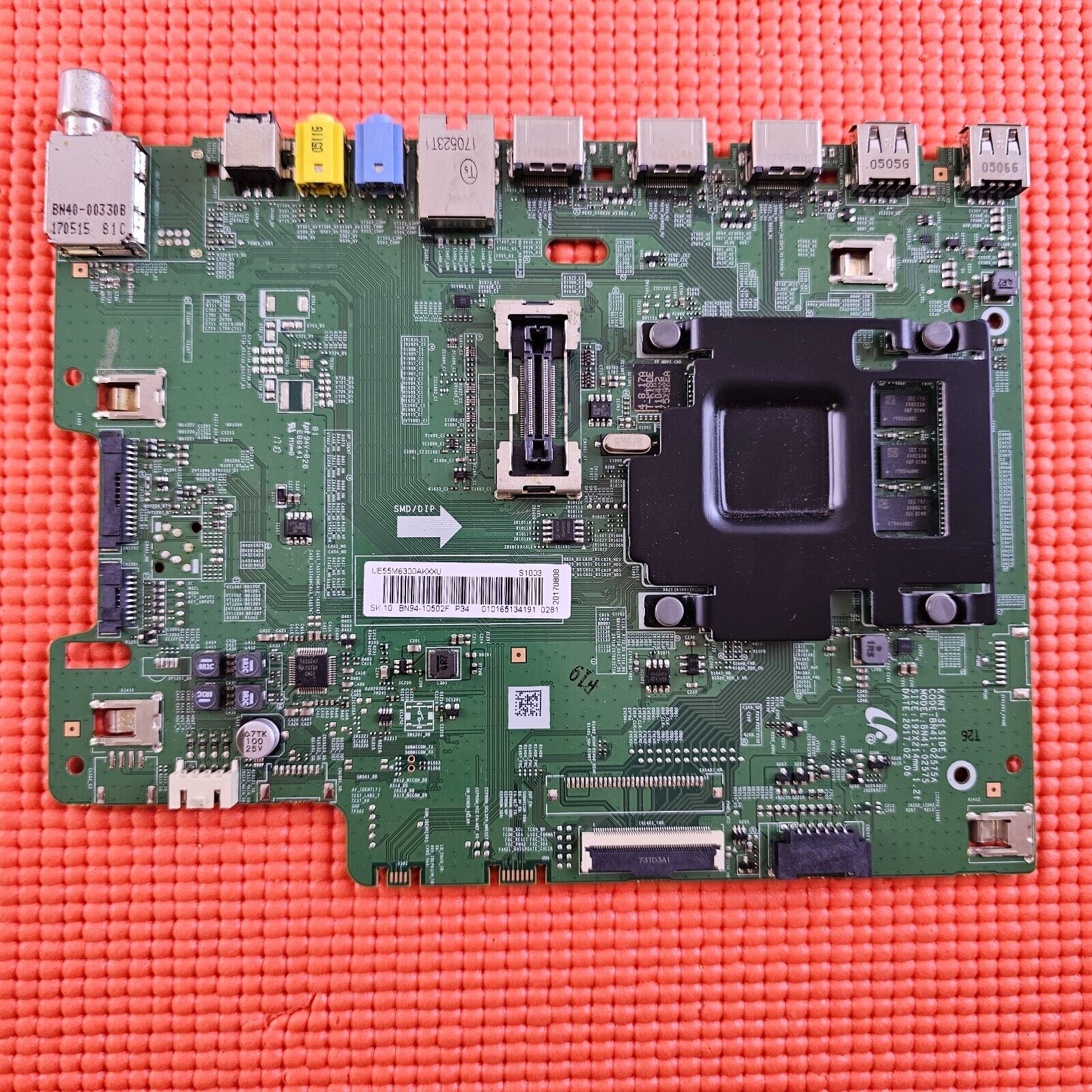 MAIN BOARD FOR SAMSUNG UE55M6300AK TV BN41-02575A BN94-10502F SCREEN ST5461B07-2