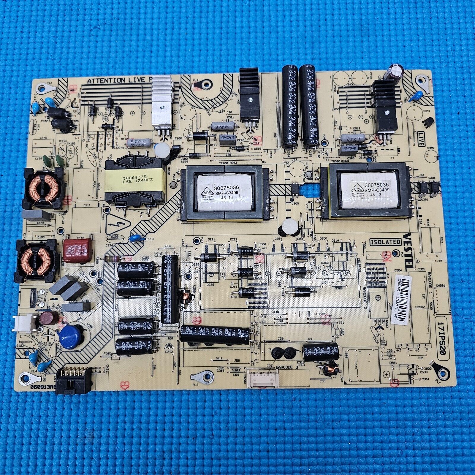 POWER SUPPLY BOARD FOR FINLUX 50F6090-T LUXOR LUX0150001B/01 TV 17IPS20 23157163