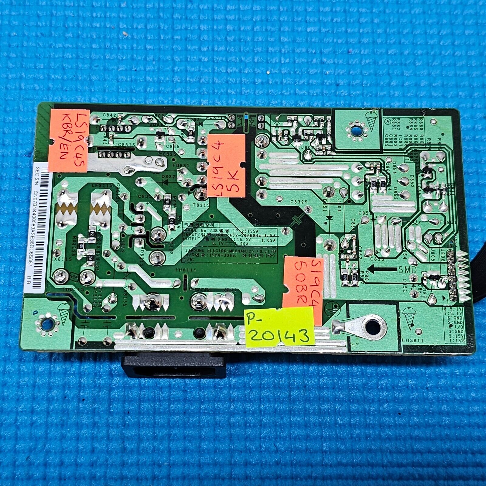 POWER BOARD FOR SAMSUNG S19C450BR S22C200BW LED MONITOR PDBU001903 BN44-00583A