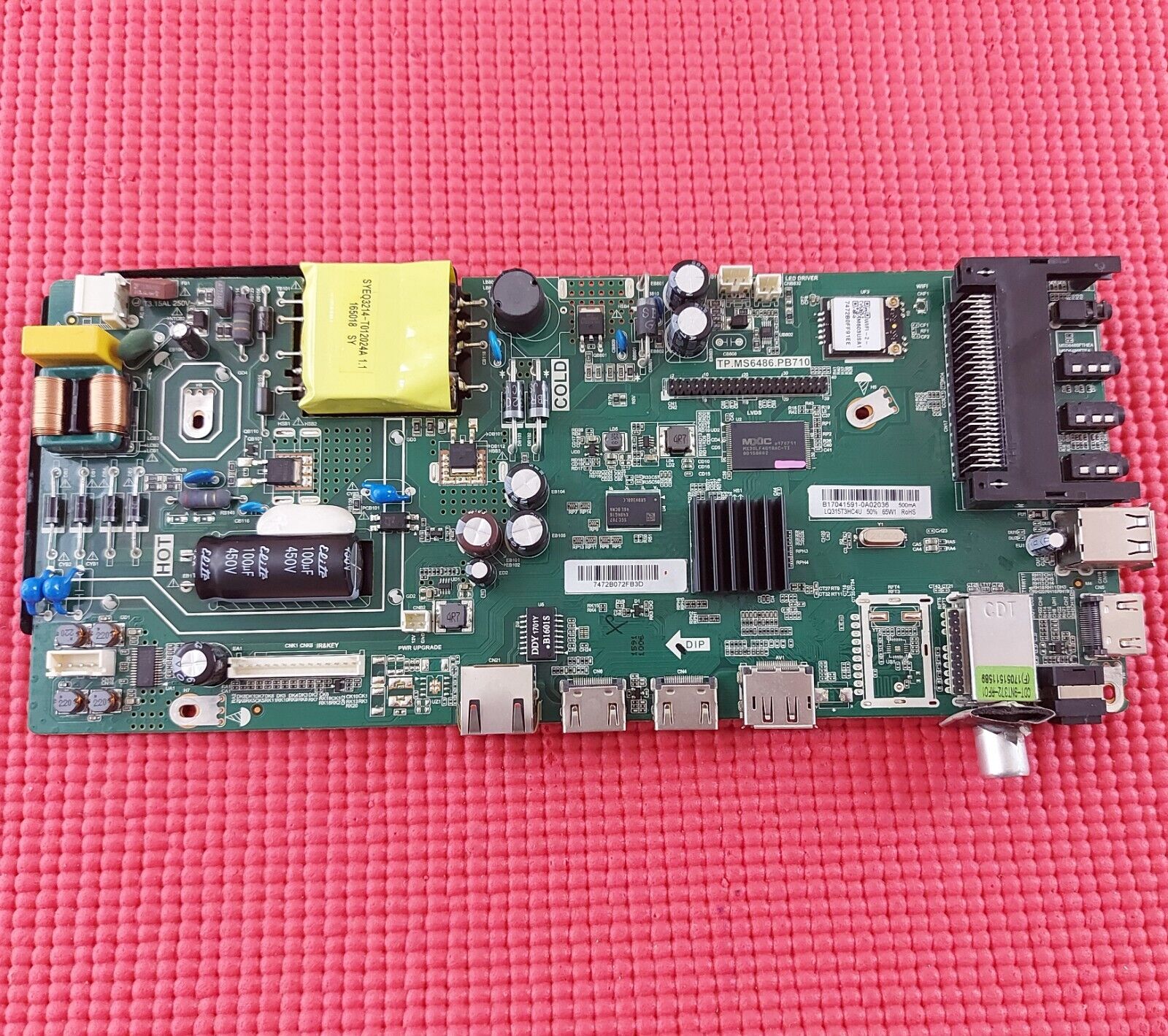 MAIN BOARD FOR SHARP LC-32CHG6021K 32" TV TP.MS6486.PB710 SCREEN LSC320AN10-A02