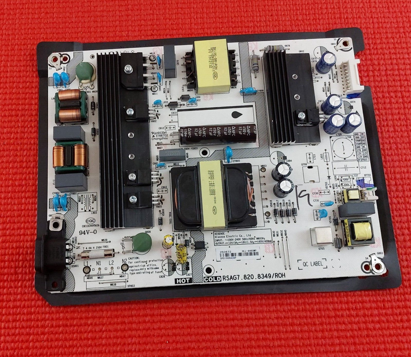 POWER BOARD FOR HISENSE H43AE7400FTUK H43B7500UK TV RSAG7.820.8349 HLL-4465WP