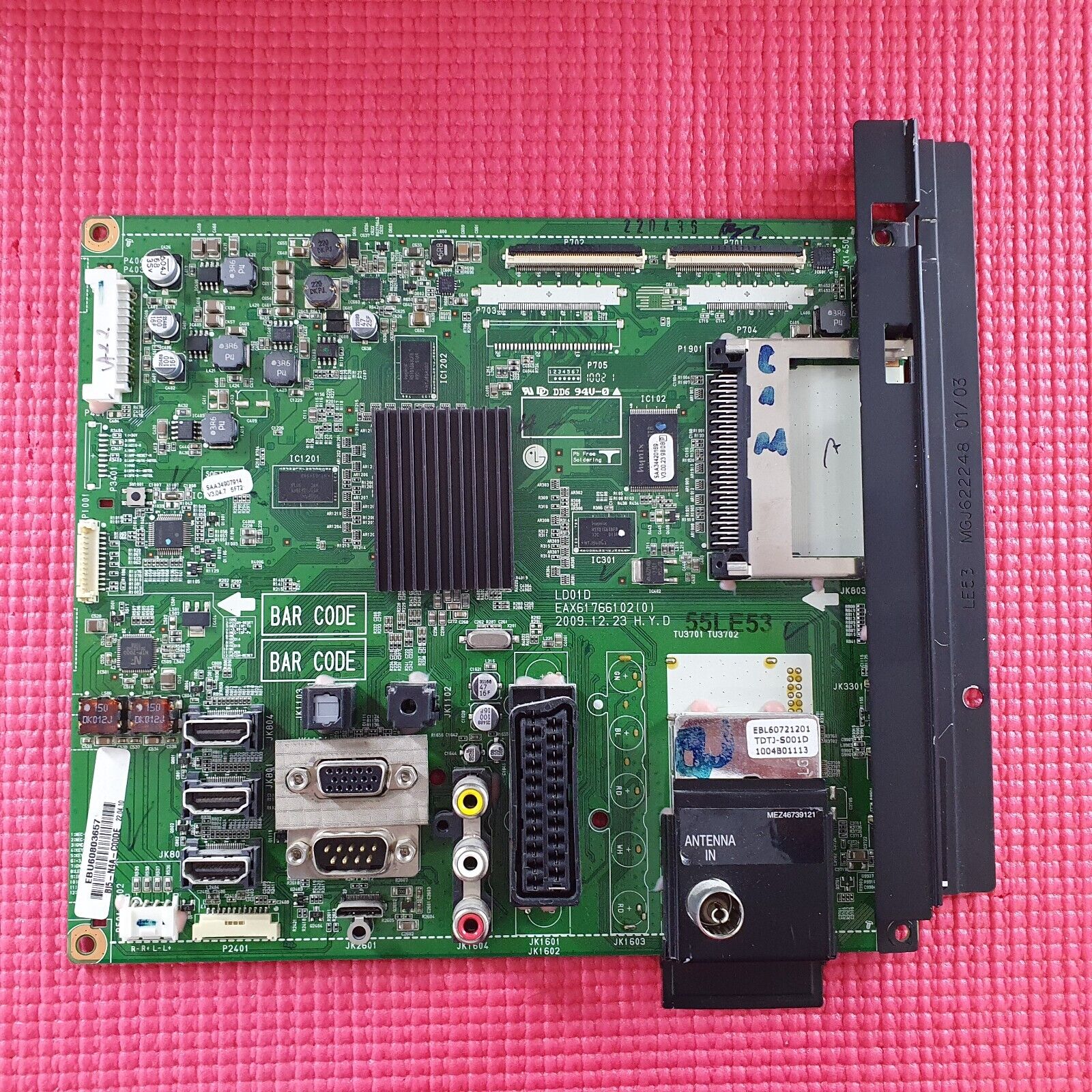 MAIN BOARD FOR LG 55LE5300 55" TV EAX61766102 EBU60803657 SCREEN LC550EUB SC A1