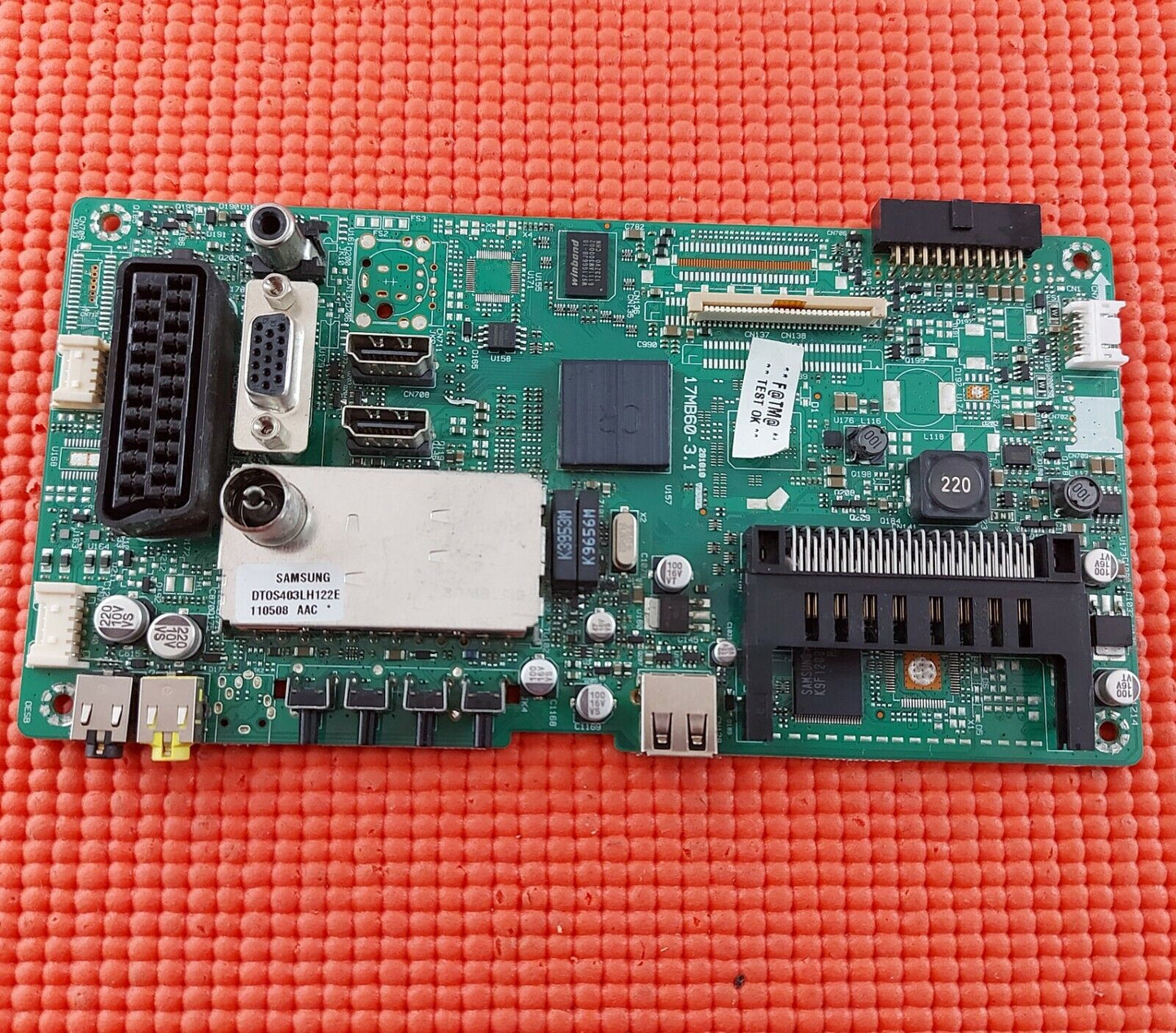 MAIN BOARD FOR TOSHIBA 22DL833B LED TV 17MB60-3.1 20550929 SCREEN LC216EXN SD A1