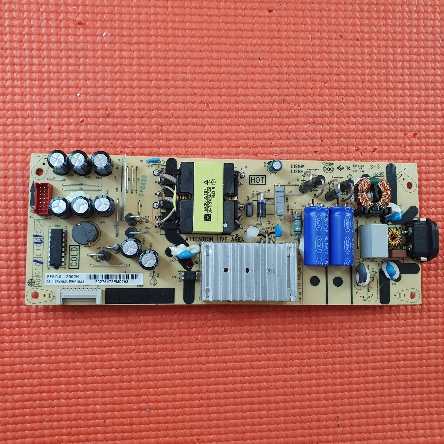 POWER SUPPLY BOARD FOR TCL 43EP658 40RS520K 40RS520K TV 08-L12NHA2-PW210AA