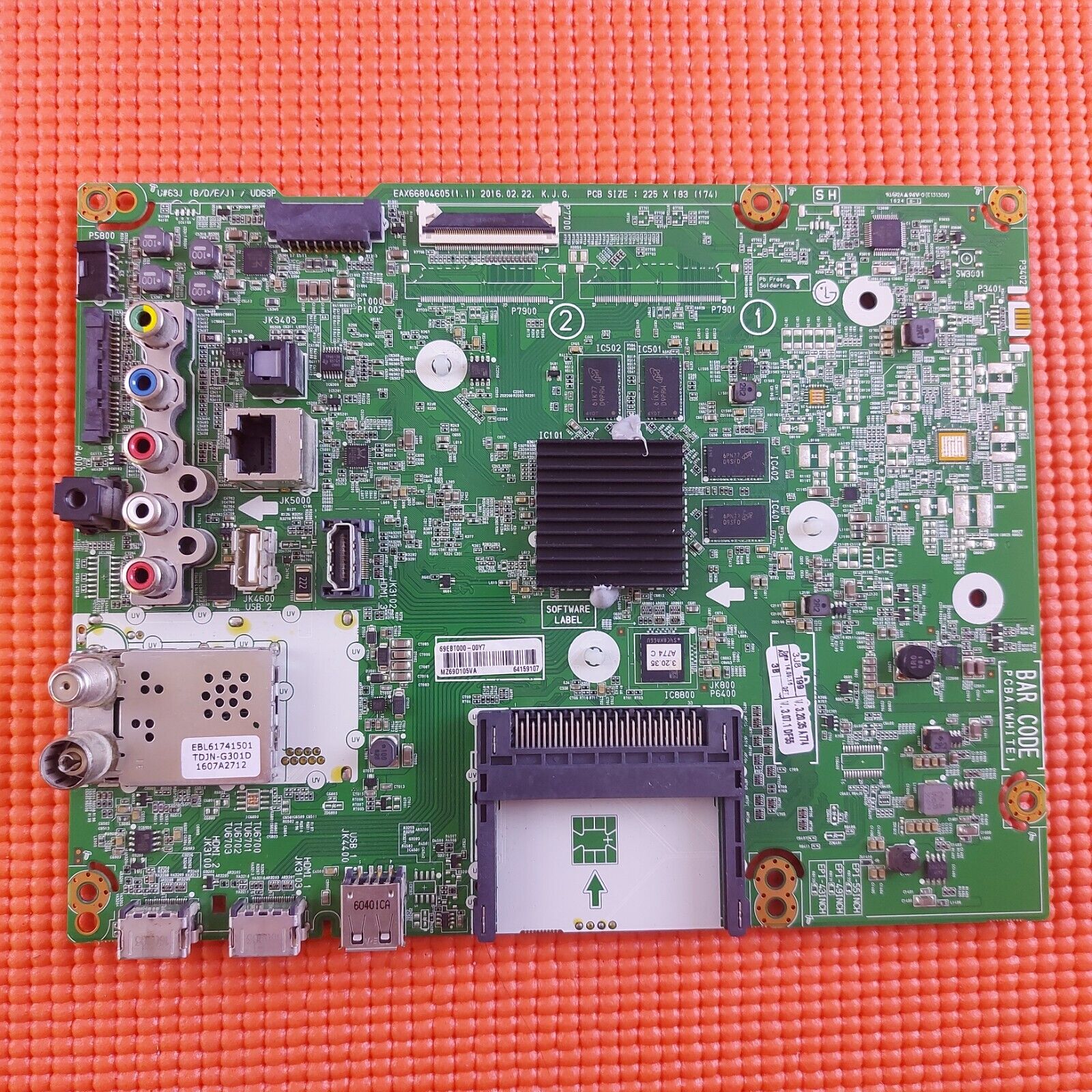 MAIN BOARD FOR LG 55UH661V 55" TV EAX66804605 EBT64159107 SCREEN HU5500QUB-B25