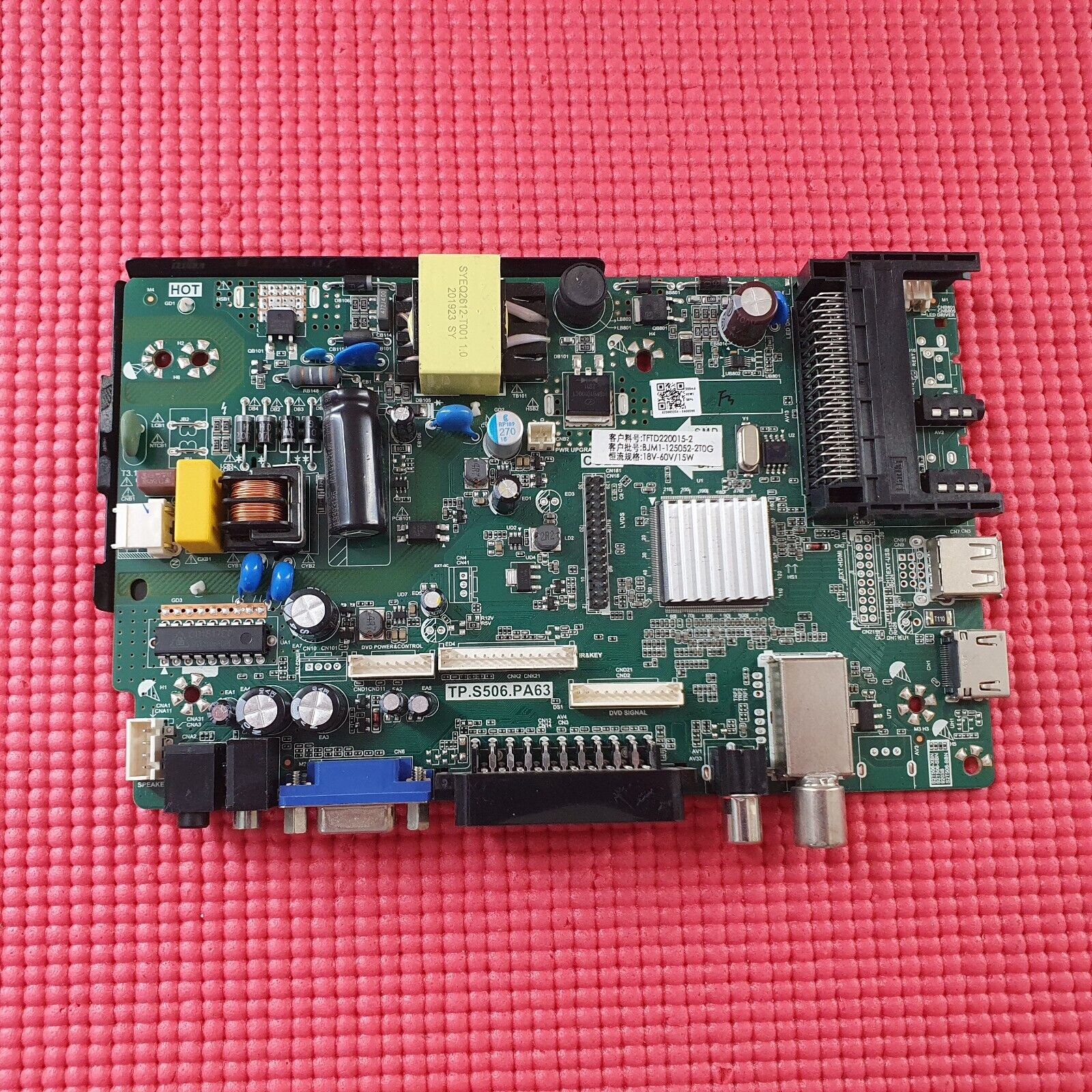 MAIN BOARD FOR EGL ETV24DVD 24" LED TV TP.S506.PA63 SCREEN M250HTN01.1