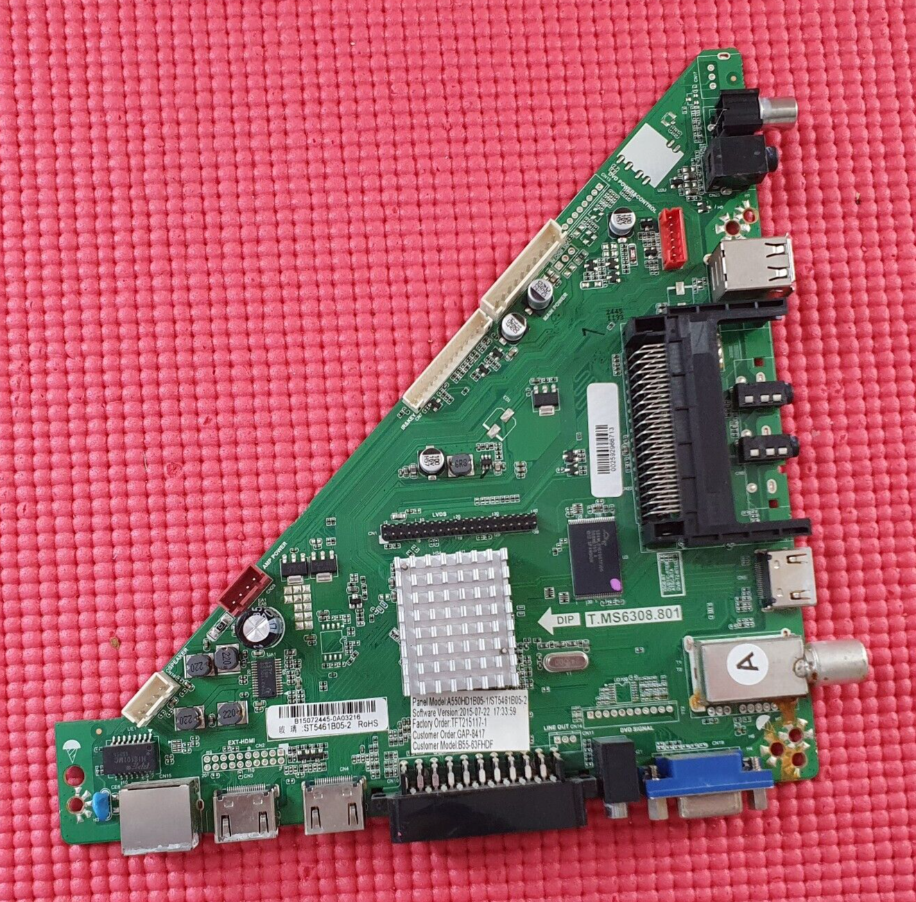 MAIN BOARD FOR BAUHN B55-63FHDF 55" TV T.MS6308.801 B15072445 SCRN ST5461B05-2