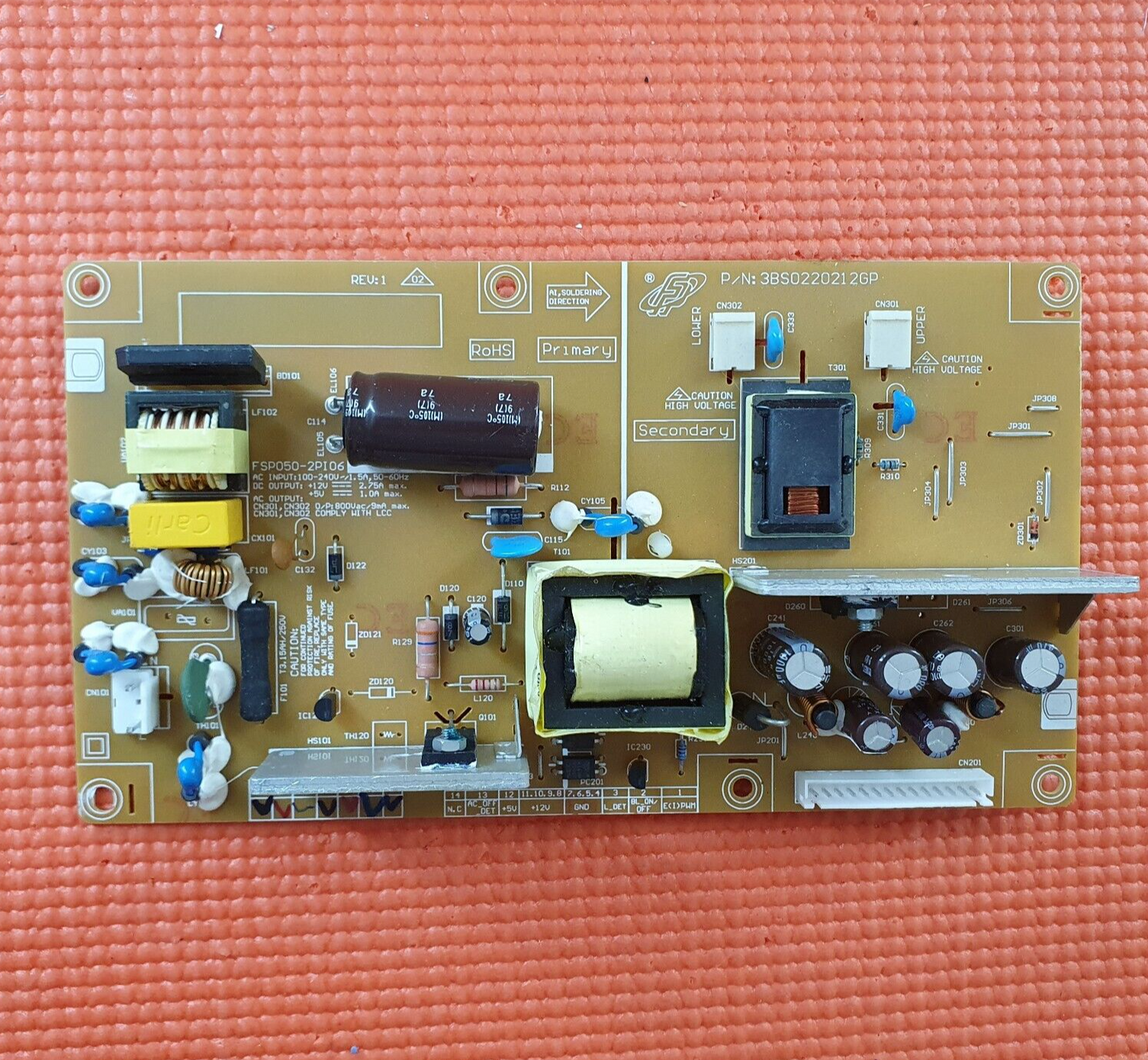 POWER SUPPLY BOARD PSU FOR TOSHIBA 19DV665DB 19" TV 3BS0220212GP FSP050-2PI06