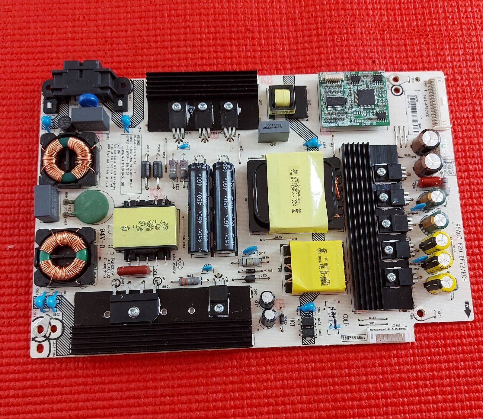 POWER SUPPLY BOARD FOR HISENSE H50N5900UK 50" TV RSAG7.820.6672/ROH HLL-4860WD