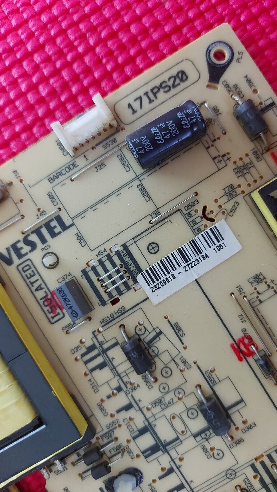 POWER SUPPLY BOARD FOR TOSHIBA 40L3453DB 40L6353D 42HXT12U TV 17IPS20 23209618