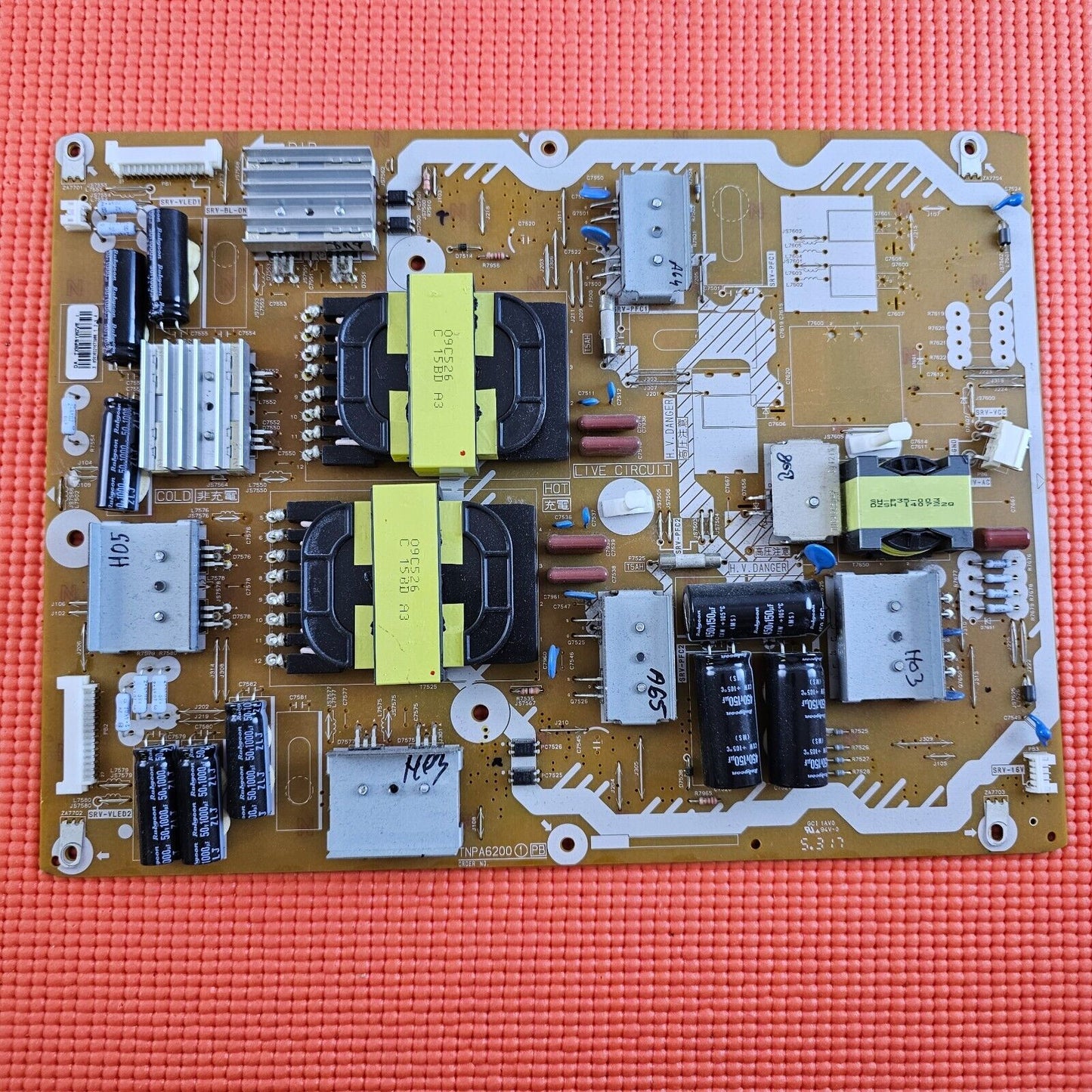 POWER SUPPLY BOARD FOR PANASONIC TX-58DX902B 58" TV TNPA6200 1 PB TXNPB1WZVE 1