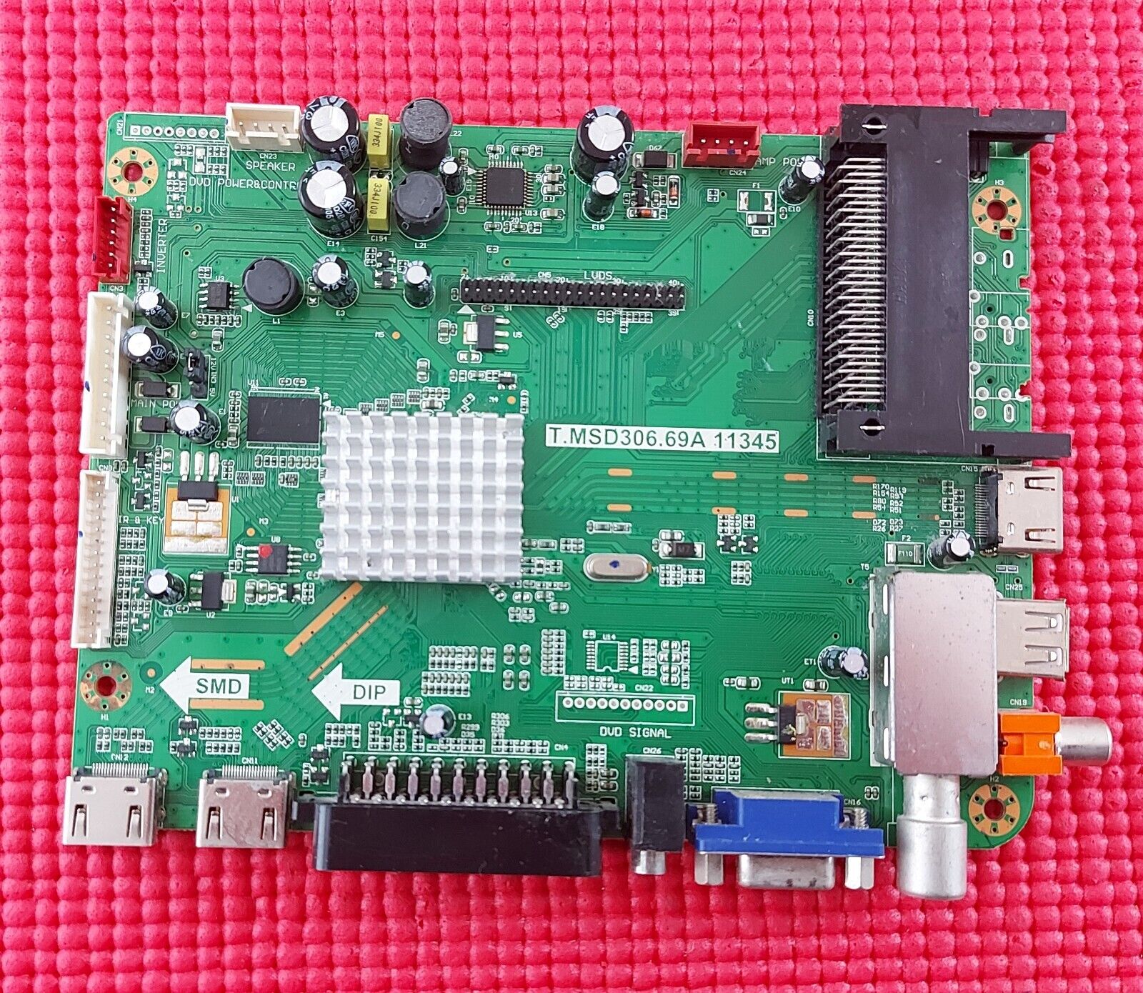 MAIN AV BOARD FOR BUSH BLED32HDRAE 32" TV T.MSD306.69A 11345 SCREEN T320XW04.V3