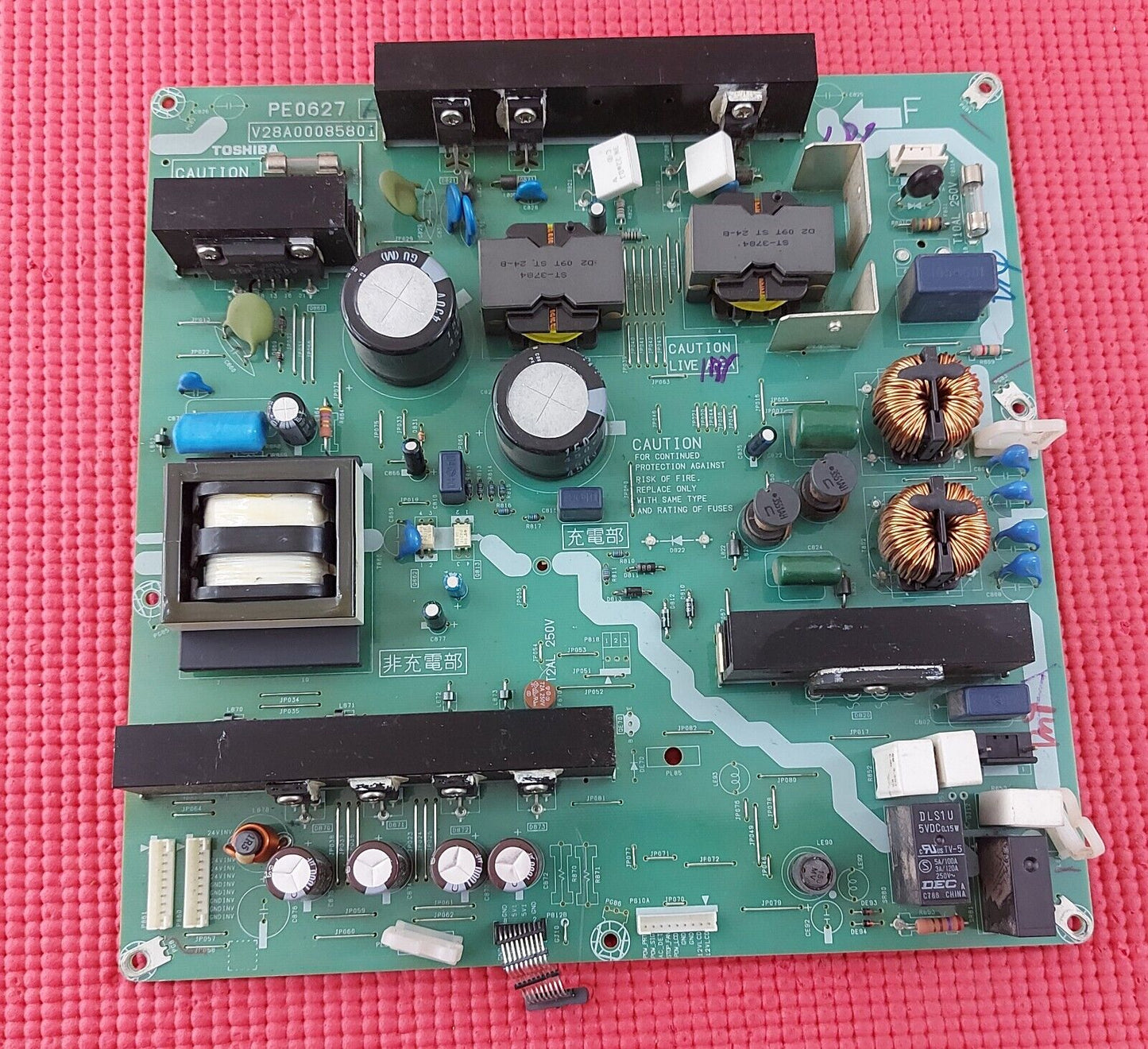 POWER SUPPLY BOARD FOR TOSHIBA 52XV555D 46XV555D TV V28A00085801 PE0627 A