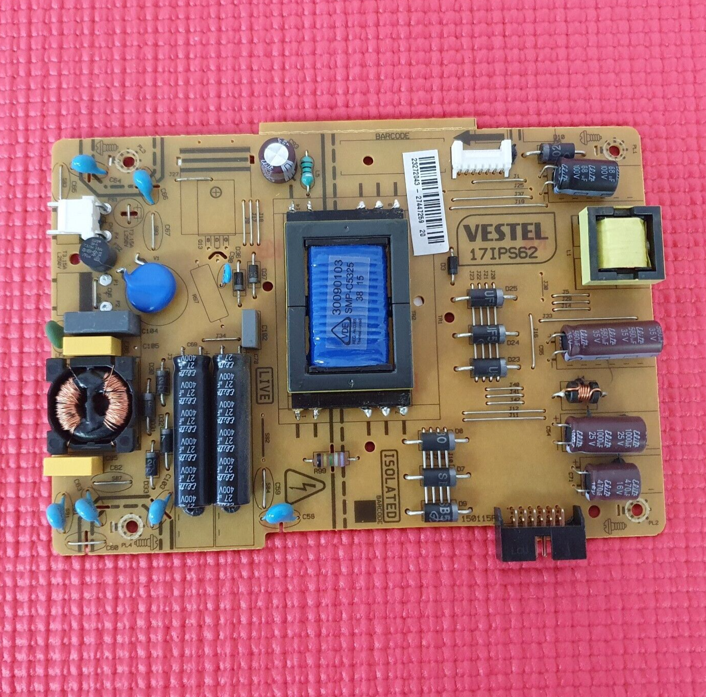 POWER BOARD FOR LUXOR LUX0132005/01 HITACHI 32HBJ46U TVS 17IPS62 23272043