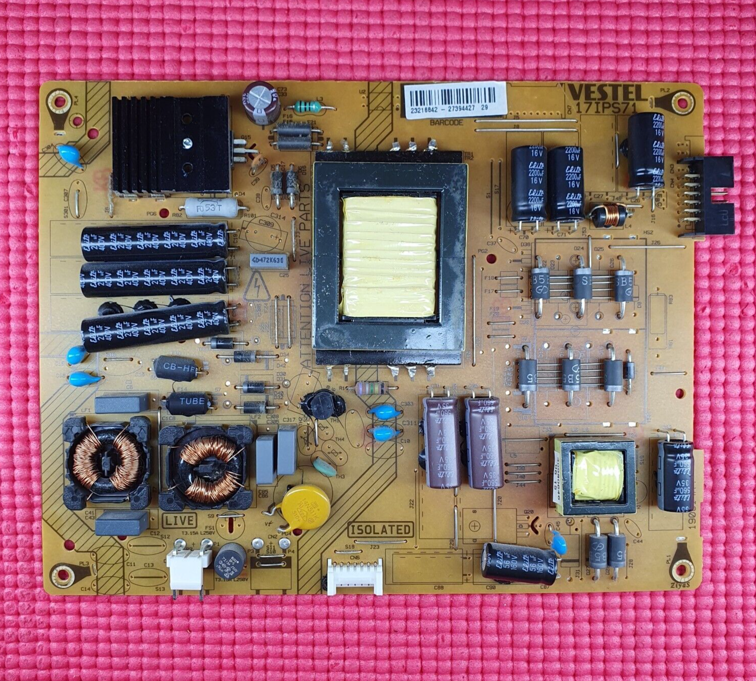 POWER SUPPLY BOARD FOR JVC LT-40C735 40" LED TV 17IPS71 23216842