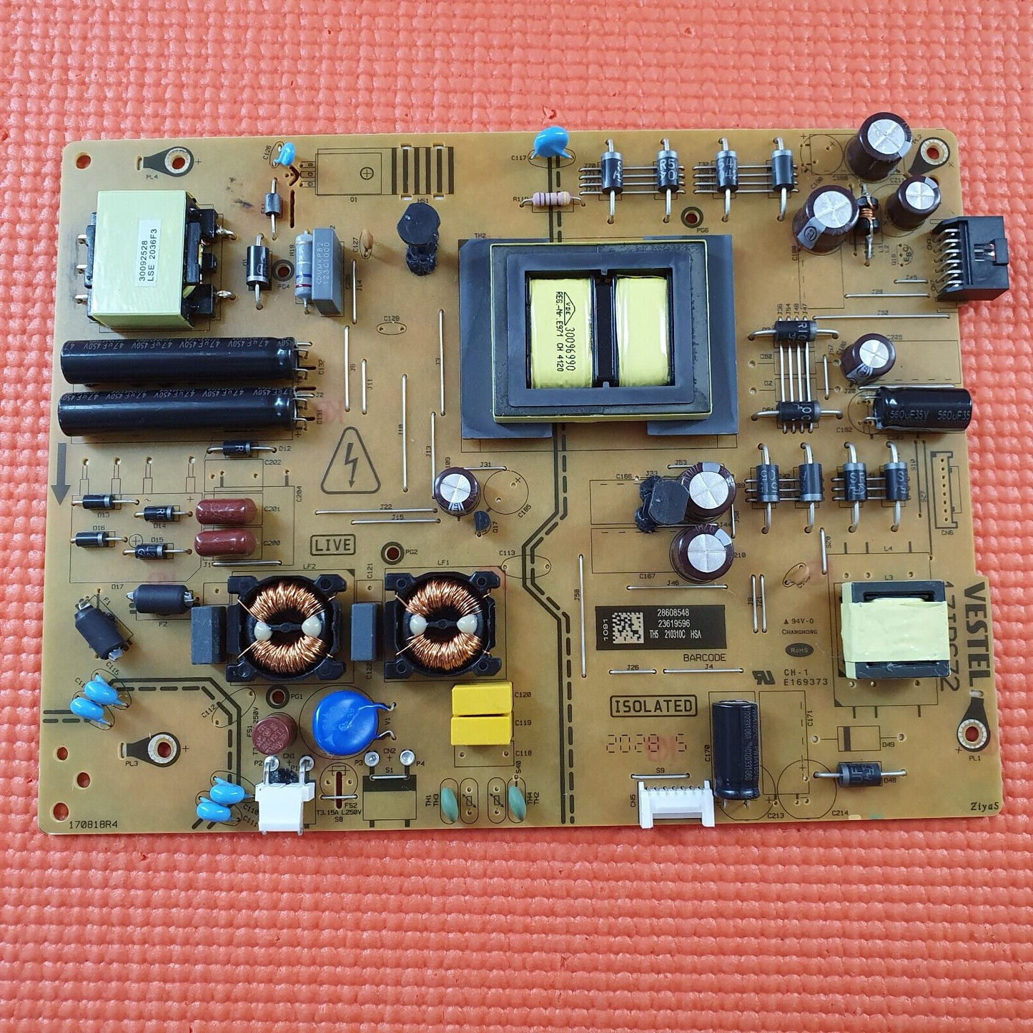 POWER BOARD FOR TOSHIBA 43UK4B63DB 43" LED TV 17IPS72 23619596