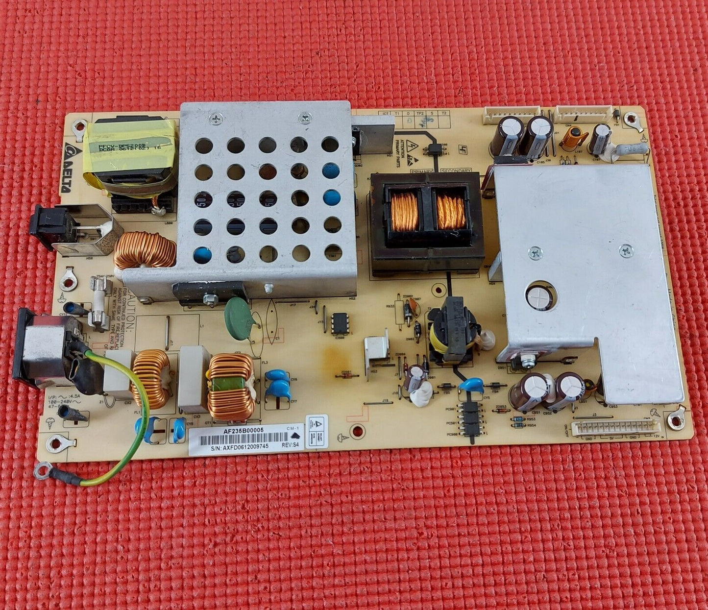 POWER BOARD FOR MATSUI LM37HD1 TV DPS-235CP AF235B00005 AXFD0612009745 REV S4