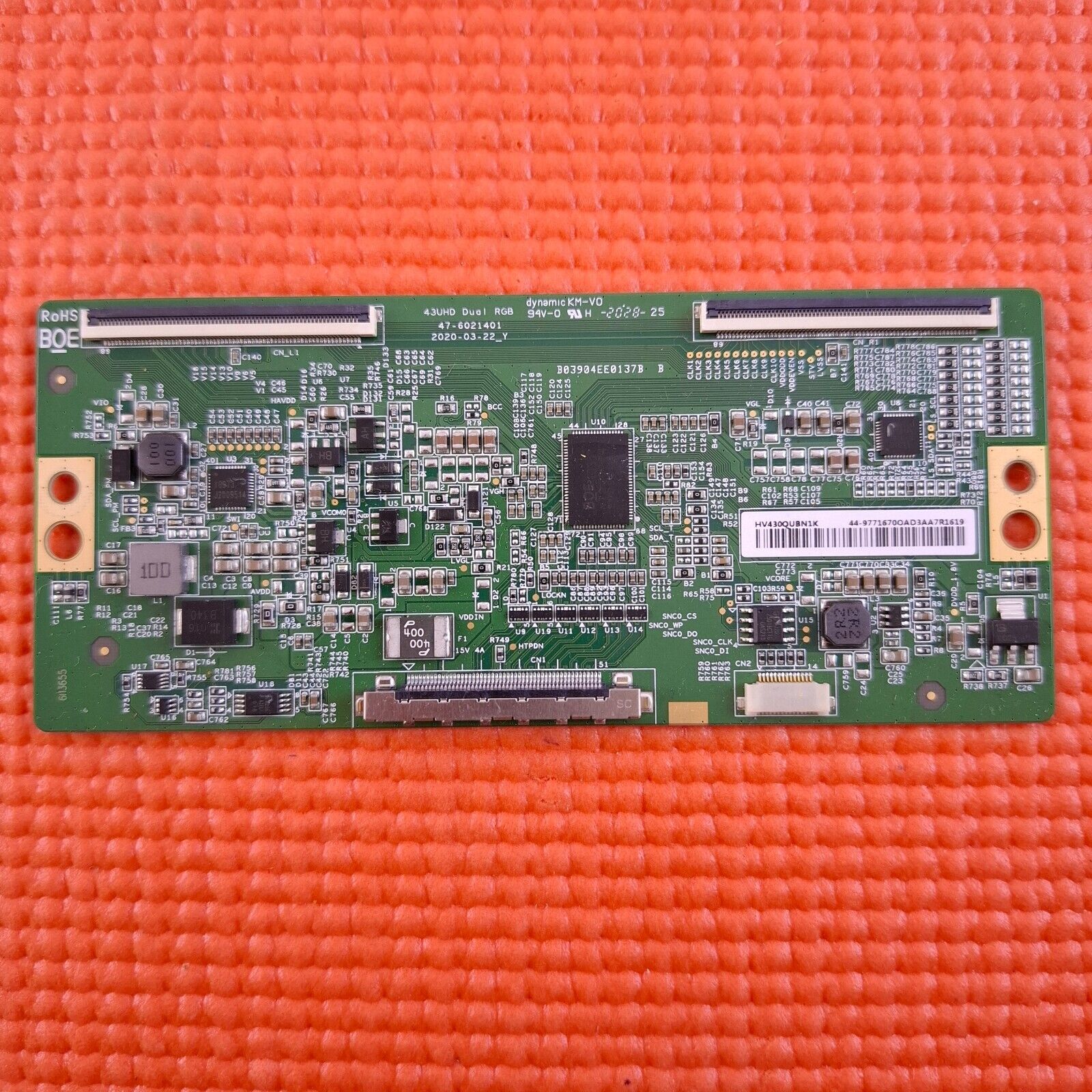 LVDS TCON BOARD FOR SONY KD-43XH8096 LED TV 47-6021401 HV430QUBN1K 44-9771670