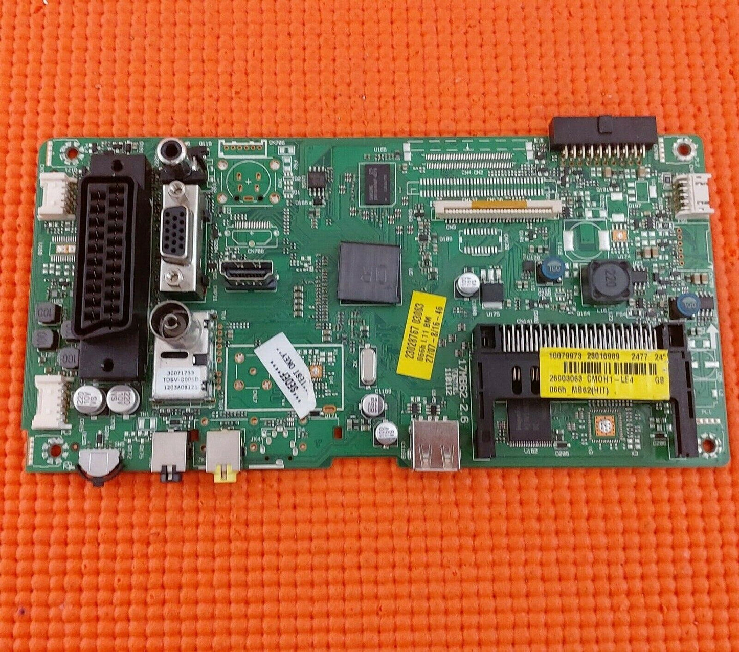 MAIN BOARD FOR HITACHI 24H8L03UD 24" TV 17MB62-2.6 23016989 SCREEN V236H1-LE4