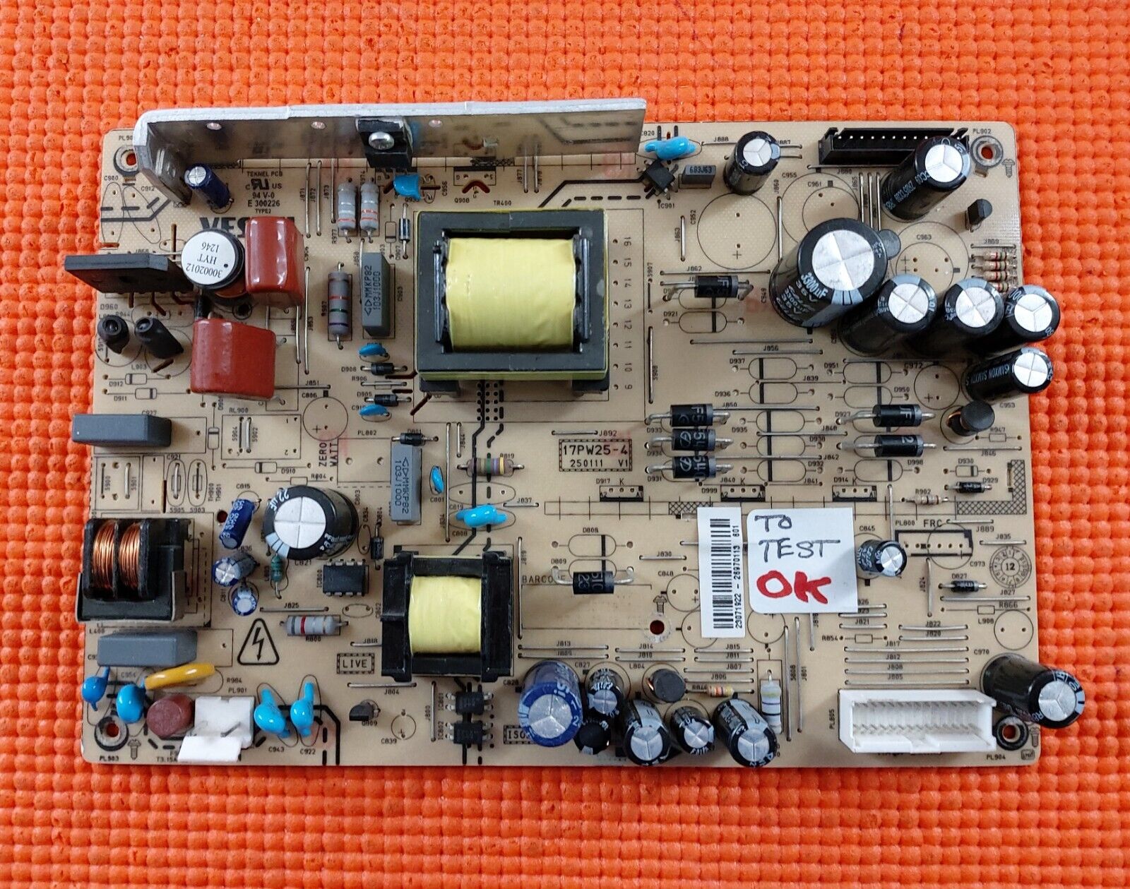 POWER SUPPLY BOARD FOR CELCUS LCD32S913HD 32" LCD TV 17PW25-4 23071922