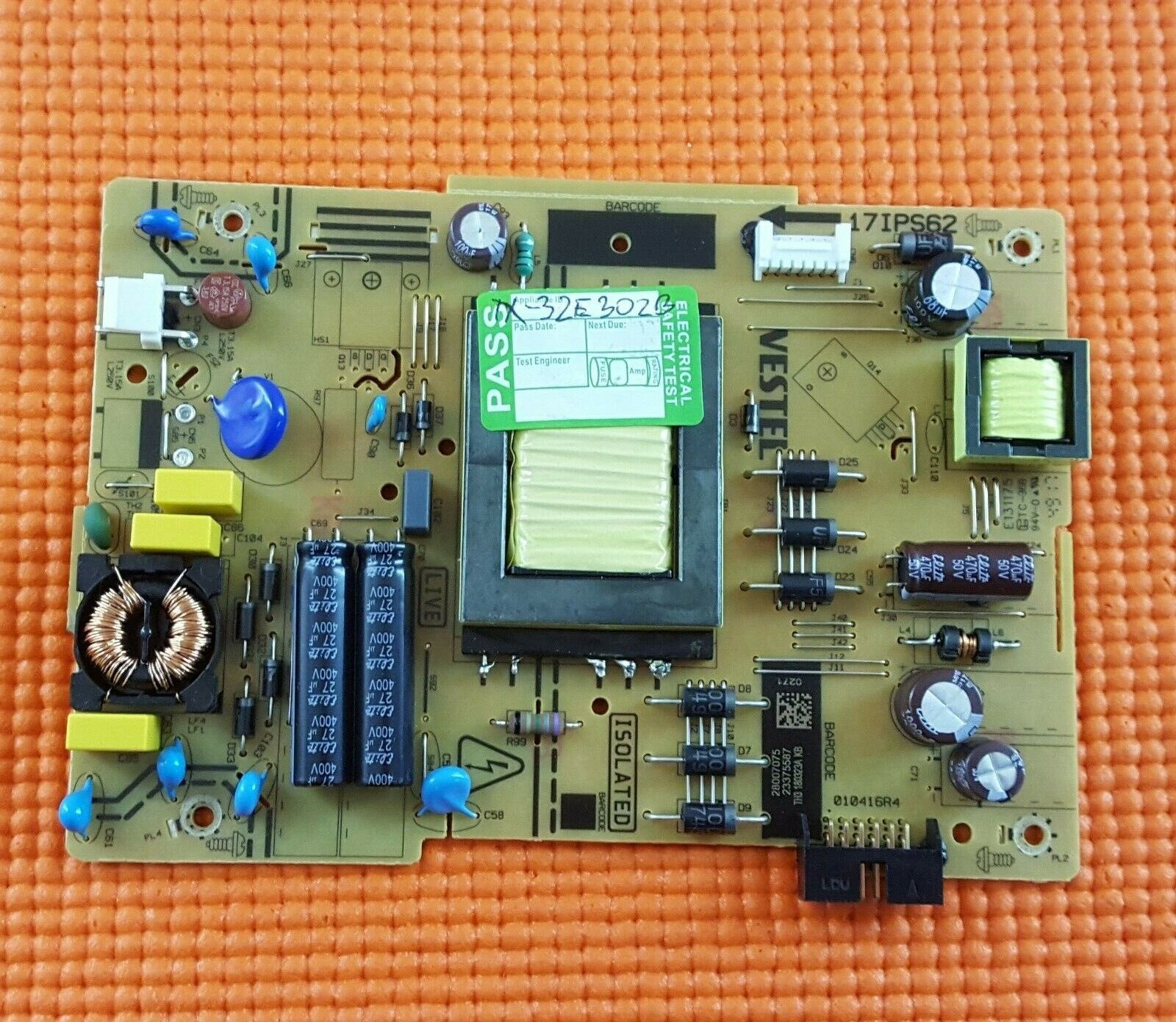 POWER BOARD FOR PANASONIC TX-32E302B 32" LED TV 17IPS62 23375587