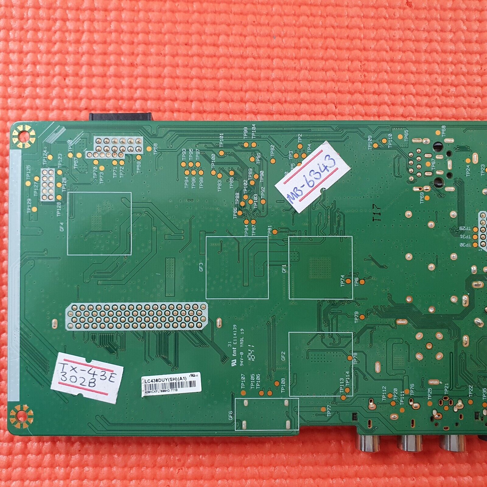 MAIN BOARD FR PANASONIC TX-43E302B 43" TV 17MB140 23478199 SCREEN LC430DUY SH A1