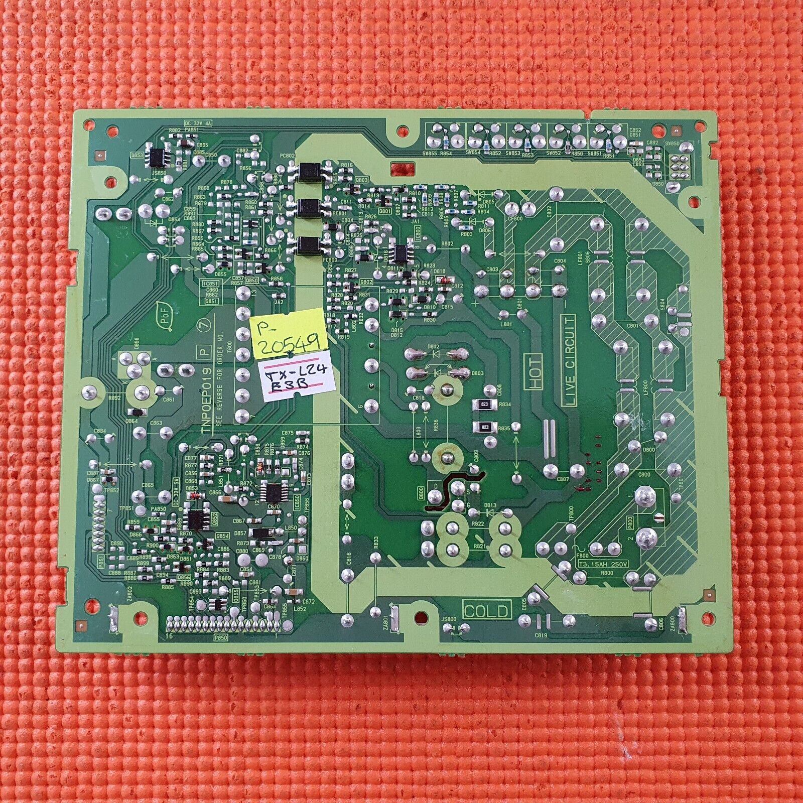 POWER BOARD FOR PANASONIC TX-L24E3B L24E38 L19E3B TV TNP0EP019 SH-1924S02003