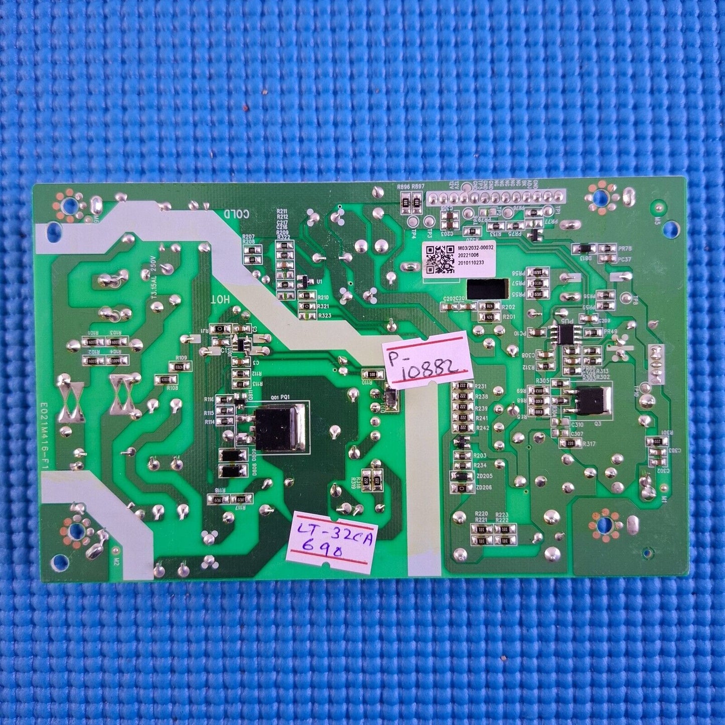 POWER BOARD FOR JVC LT-32CA690 A LT-32CA790 32" TV E021M416-E2 TV3210-ZC02-01