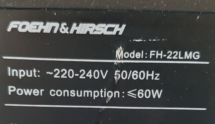 FOEHN & HIRSCH FH-22LMG 22" FULL HD 1080P LCD TV HDMI SCART VGA