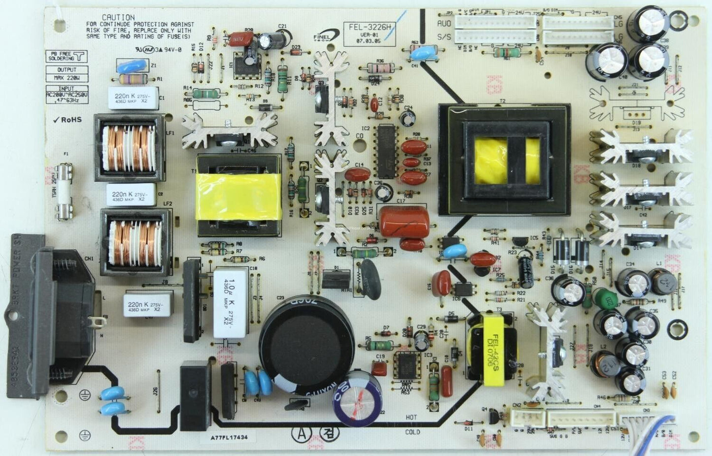 POWER BOARD FOR DAEWOO DLT-32G1 32" TV FEL-3226H VER-01