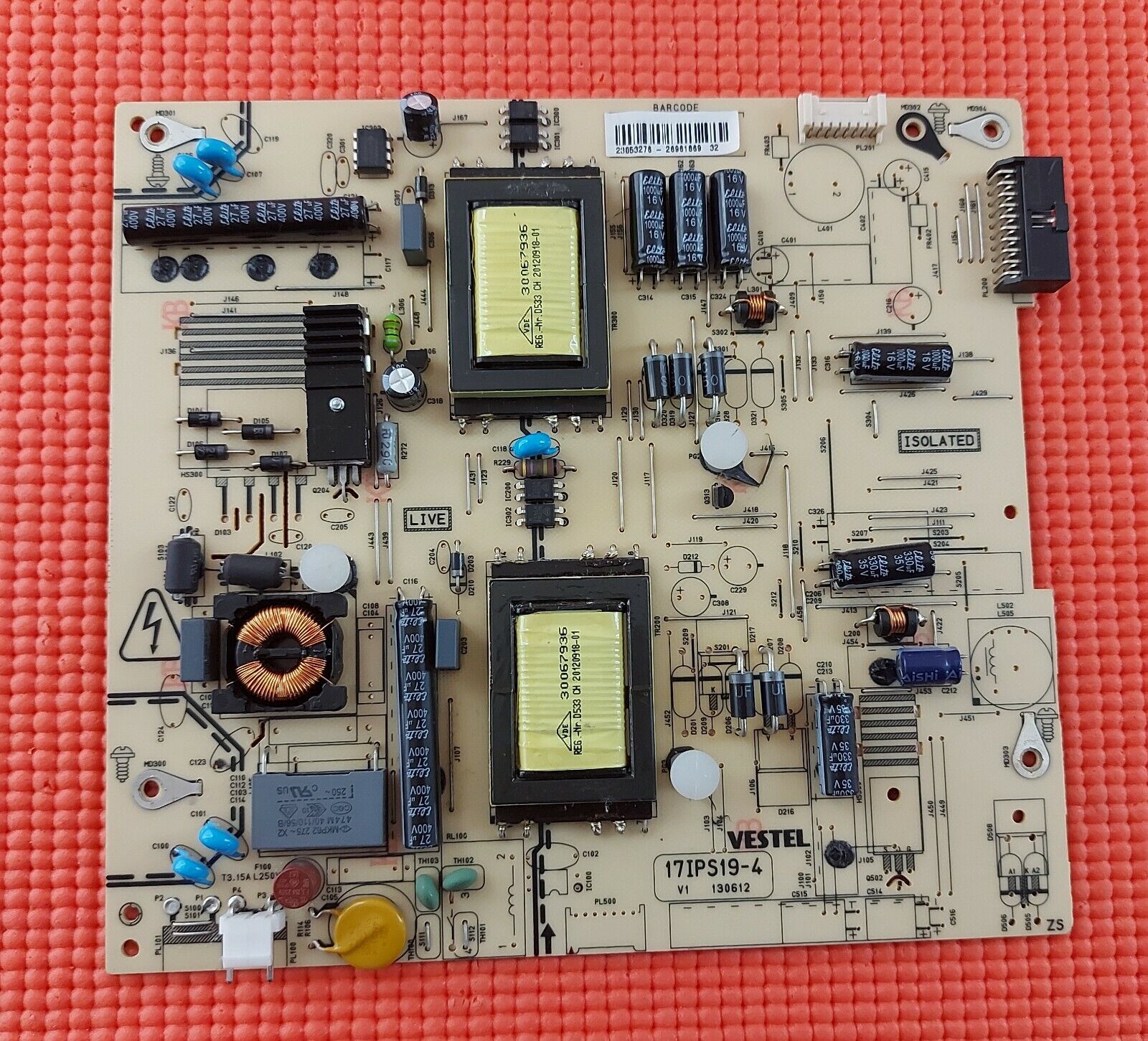 POWER BOARD FOR TOSHIBA 32BL702B 32" LED TV 17IPS19-4 23053276 