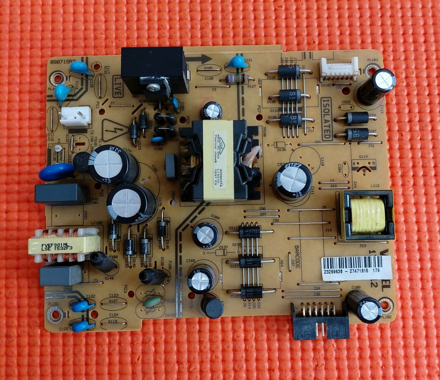 POWER BOARD FOR DIGHOME 50278FHDDLEDCNTD P50D300S 50" LED TV 17IPS12 23269638