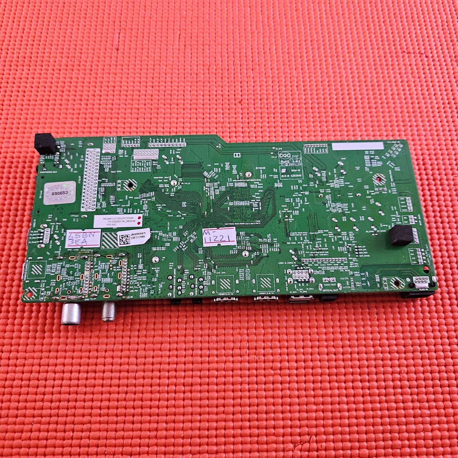 MAIN AV BOARD FOR SHARP 65BN3EA 65" ANDROID TV T.MS6886.U703 SCREEN JR645R3HA7L