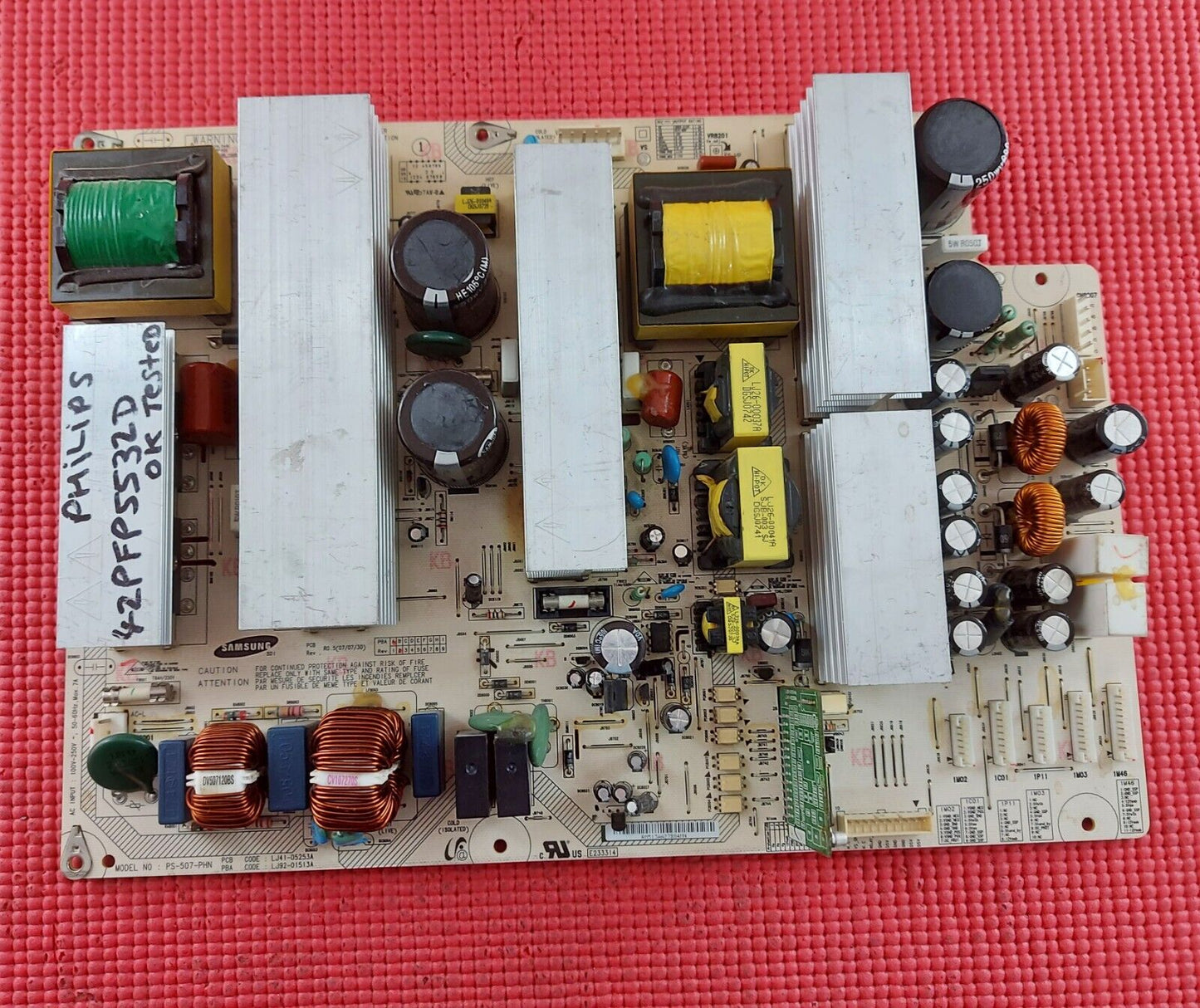 POWER SUPPLY BOARD FOR PHILIPS 42PFP5532D 42" TV LJ41-05253A LJ92-01513A