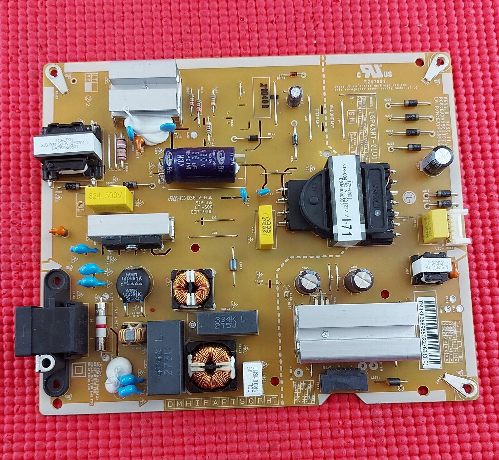 POWER BOARD FOR 43UP78006LA 43UP77006LB 43UP81006LA TV EAX69502102 EAY65895502