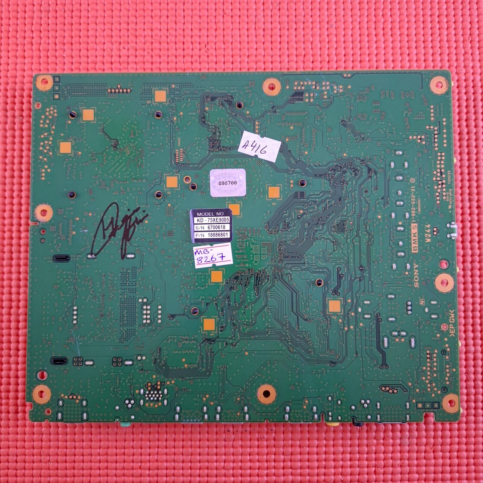 MAIN BOARD FOR SONY KD-75XE9005 75" TV YA03002AB 1-982-022-31 | TESTED WORKING