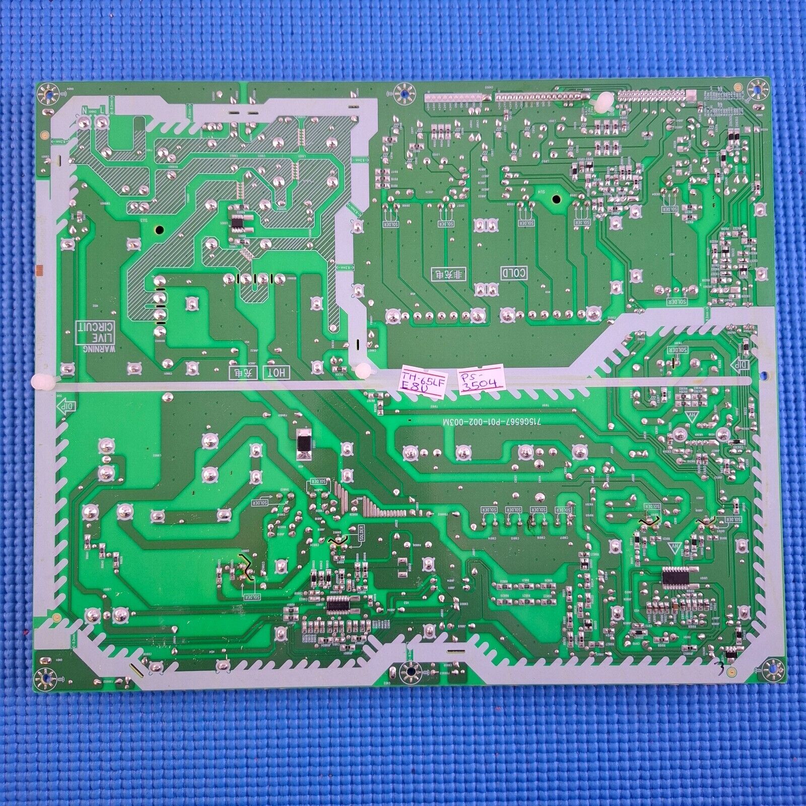 POWER BOARD FOR PANASONIC TH-65LFE8U LED DISPLAY 715G6567-P01-002-003M E2424QA8