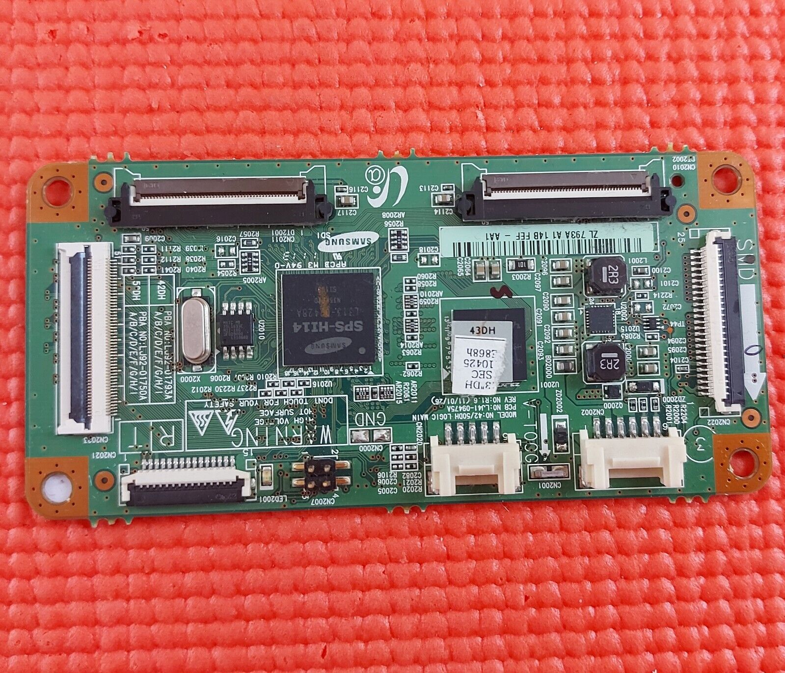 LVDS BOARD FOR SAMSUNG PS43D490A1W PS43D450A2W 43" TV LJ41-09475A LJ92-01793A