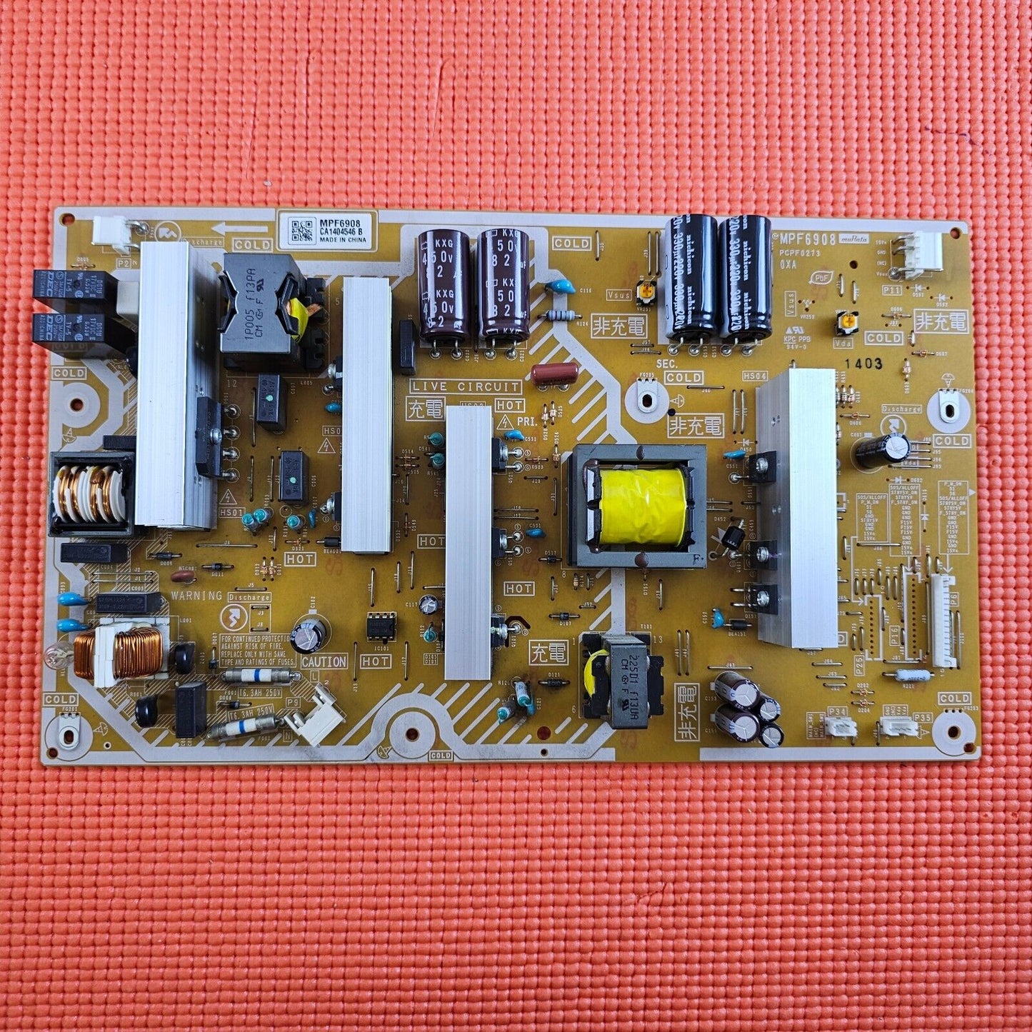 POWER BOARD FOR PANASONIC TX-P50C3B TH-P50C33C TH-P50C30C TV MPF6908 PCPF0273