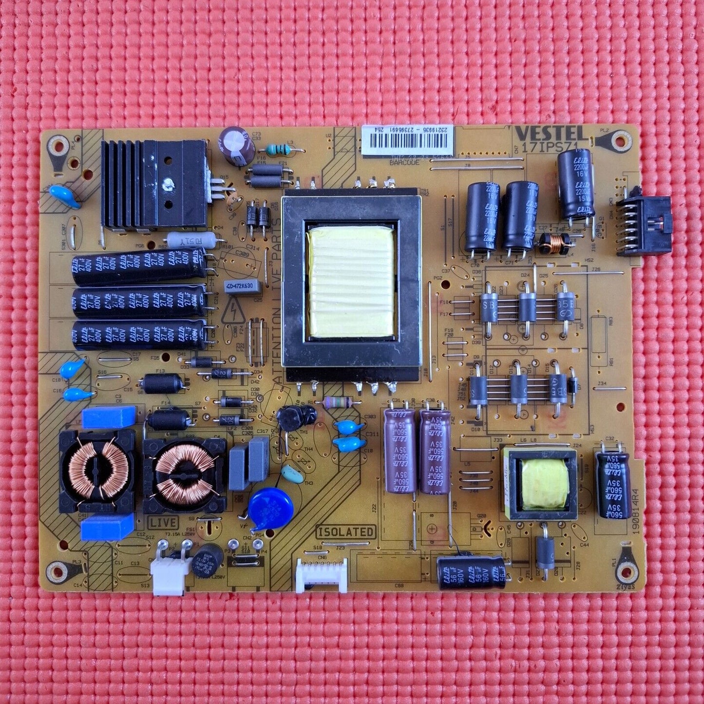 POWER SUPPLY BOARD FOR PANASONIC TX-50A300BA 50" TV 17IPS71 23219935 | TESTED