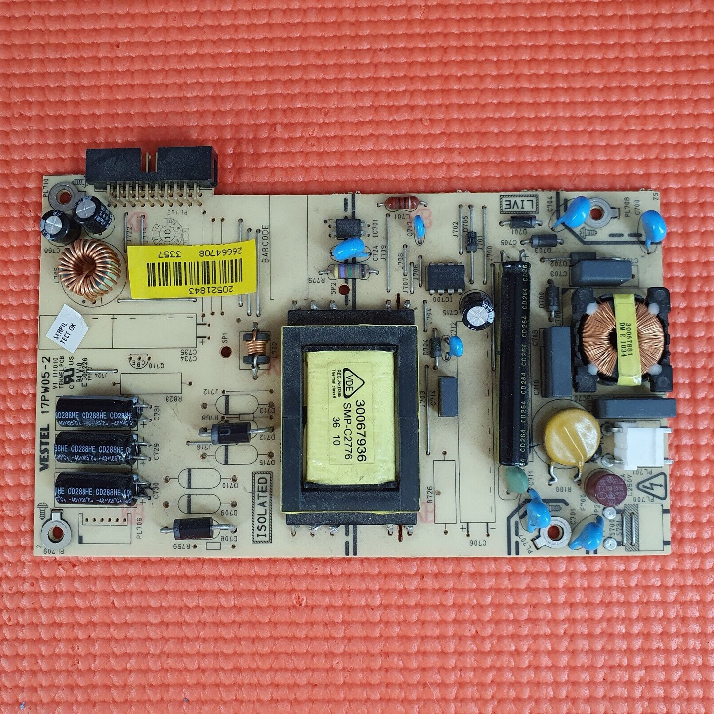 POWER SUPPLY BOARD LUX-169-14-TVB LED16911HDP LED1961HDP TV 17PW05-2 20521843