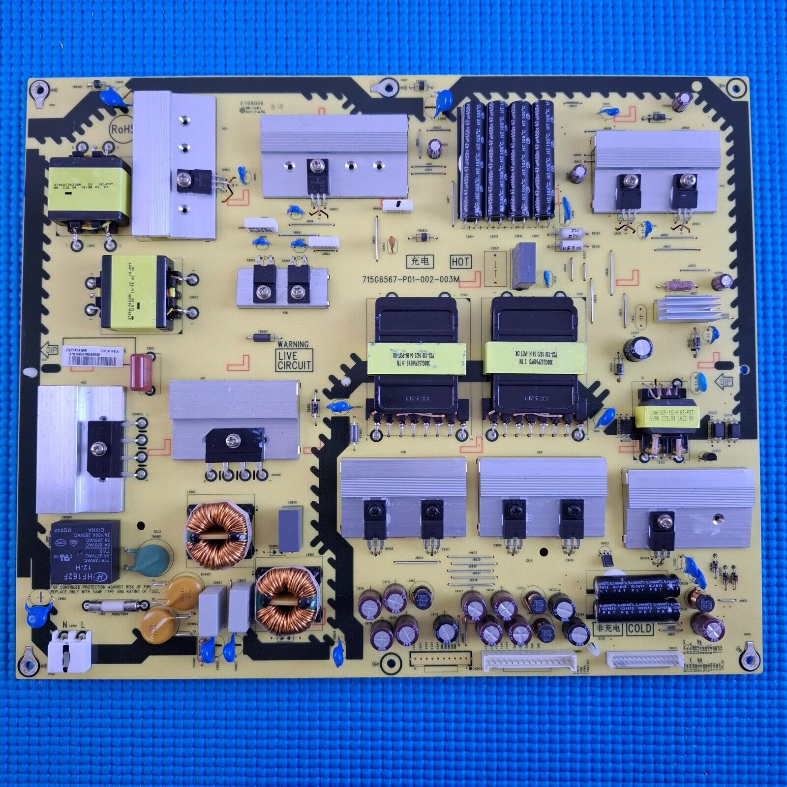 POWER BOARD FOR PANASONIC TH-65LFE8U LED DISPLAY 715G6567-P01-002-003M E2424QA8