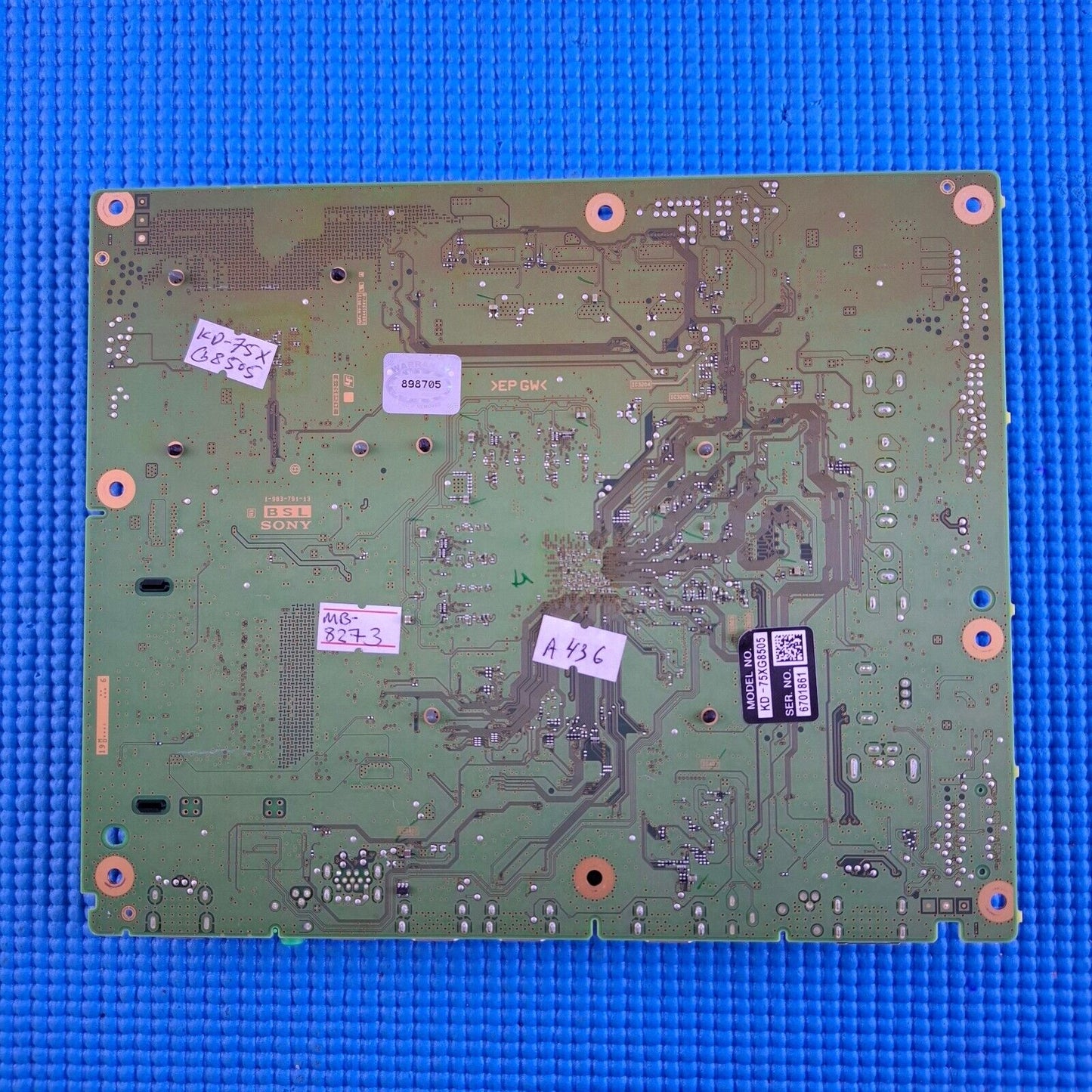 MAIN AV BOARD FOR SONY KD-75XG8505 75" LED TV A5004927C 1-983-791-13 | TESTED