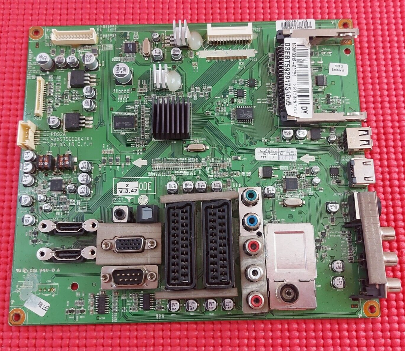 MAIN BOARD FOR LG 50PQ6000 50PQ3000 50" PLASMA TV EAX57566204 EBT59291751