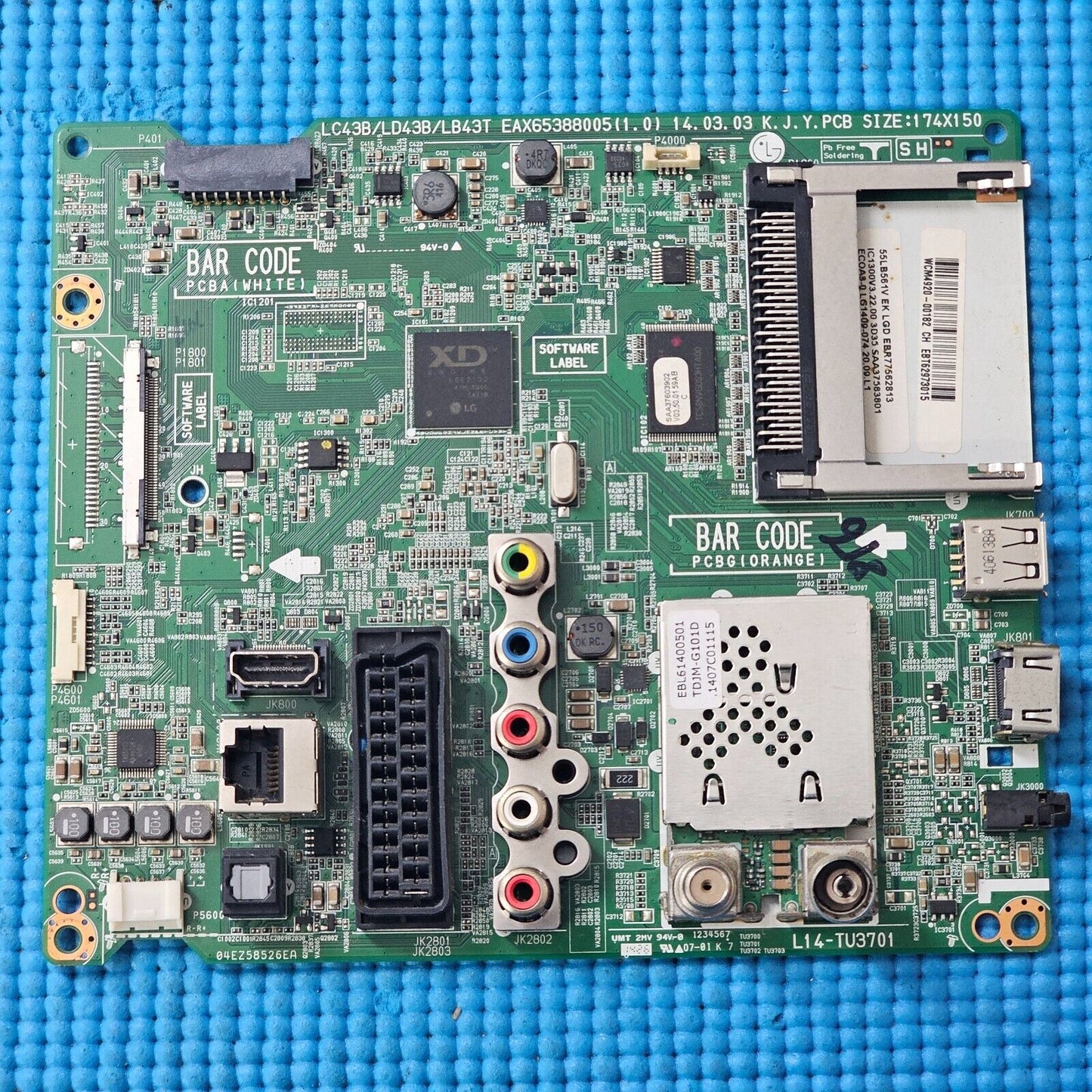 MAIN BOARD FOR LG 55LB561V TV EAX65388005 EBT62973015 SCREEN LC550DUE (FG) (A3)