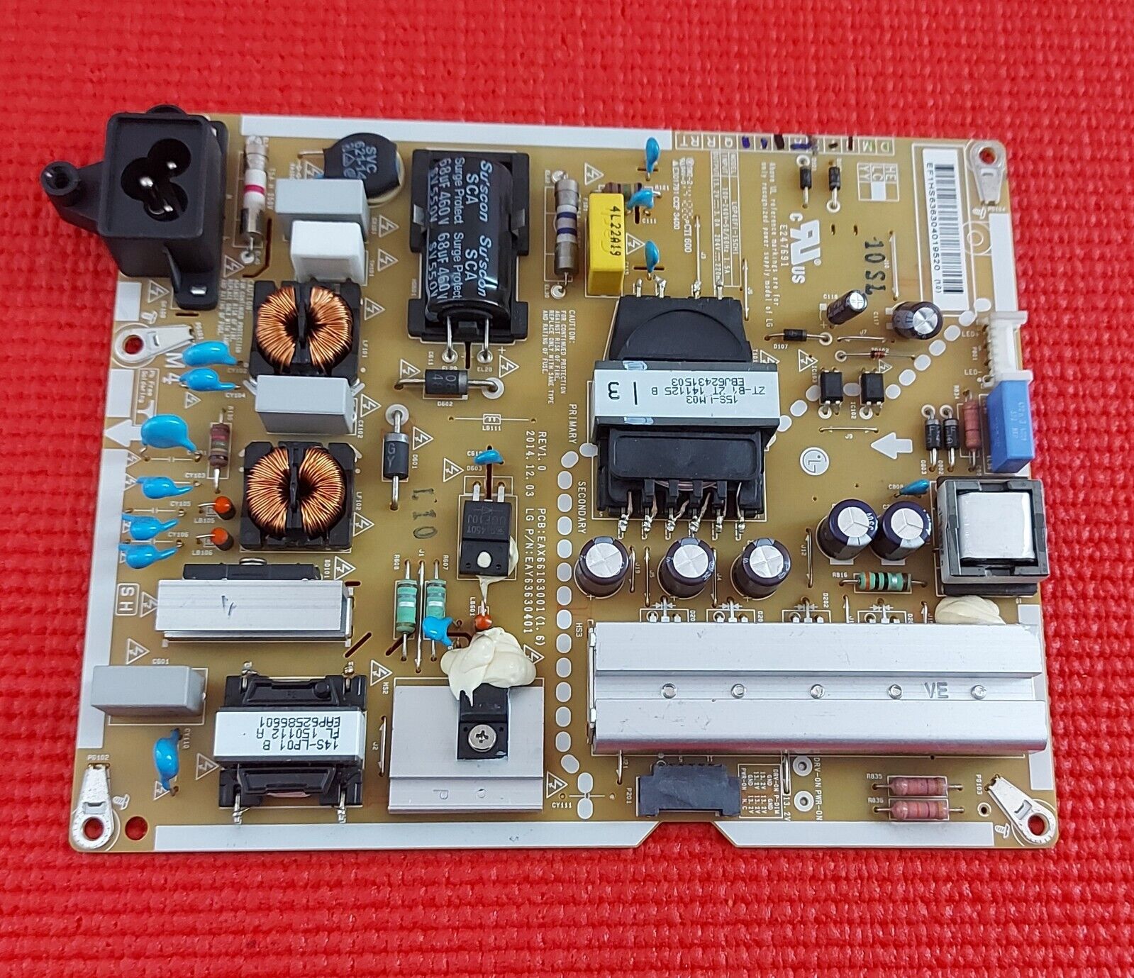 POWER SUPPLY BOARD FOR LG 40LF630V 40LF650V TV EAX66163001 EAY63630401