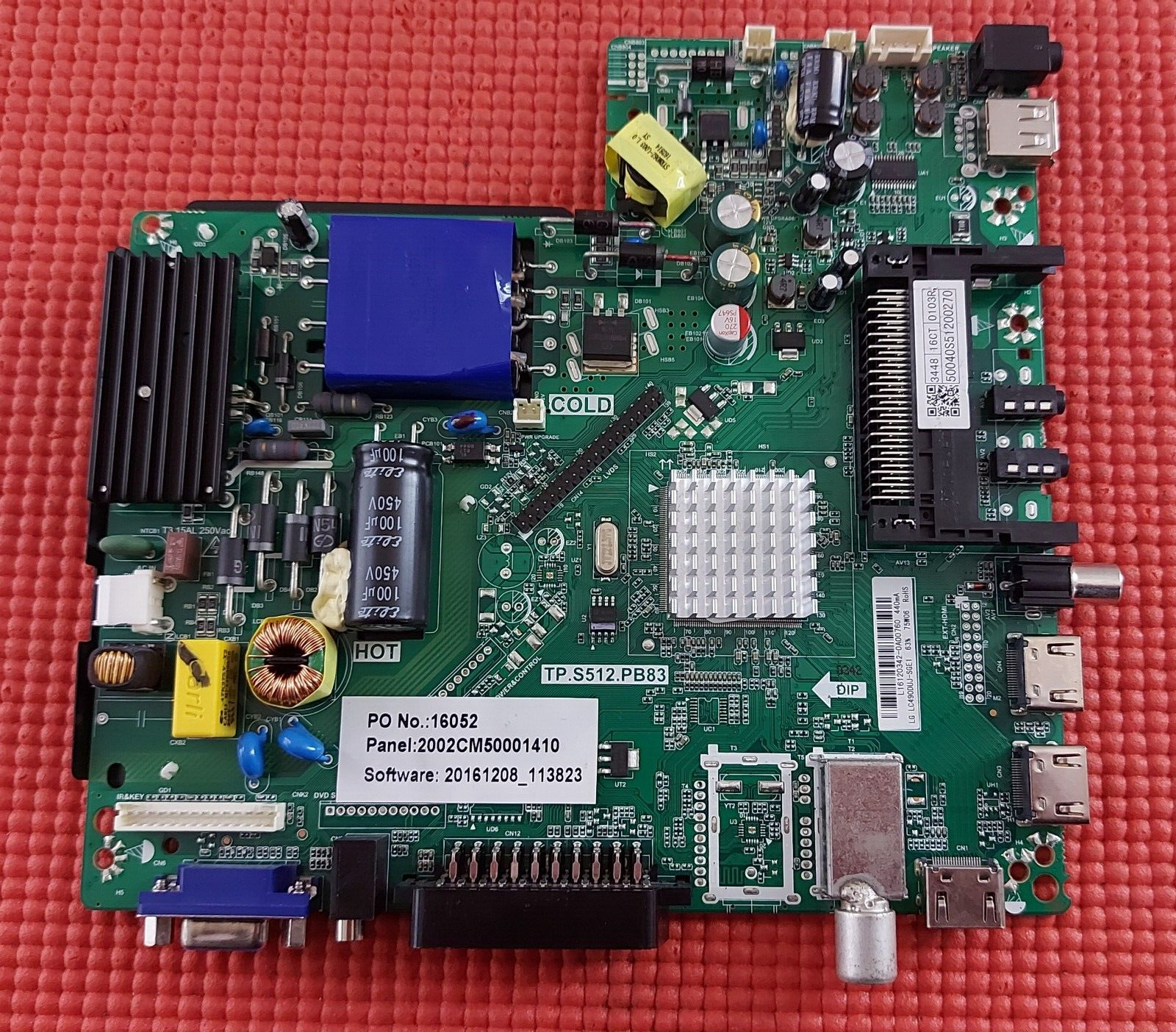 MAIN BOARD FOR BAIRD TI5008DLEDBH TV TP.S512.PB83 SCREEN V500HJ1-PE8