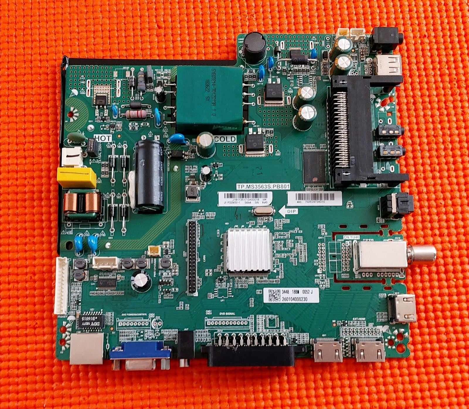 MAIN AV BOARD FOR JVC LT-32C485 32" TV TP.MS3563S.PB801 SCREEN PT320AT01